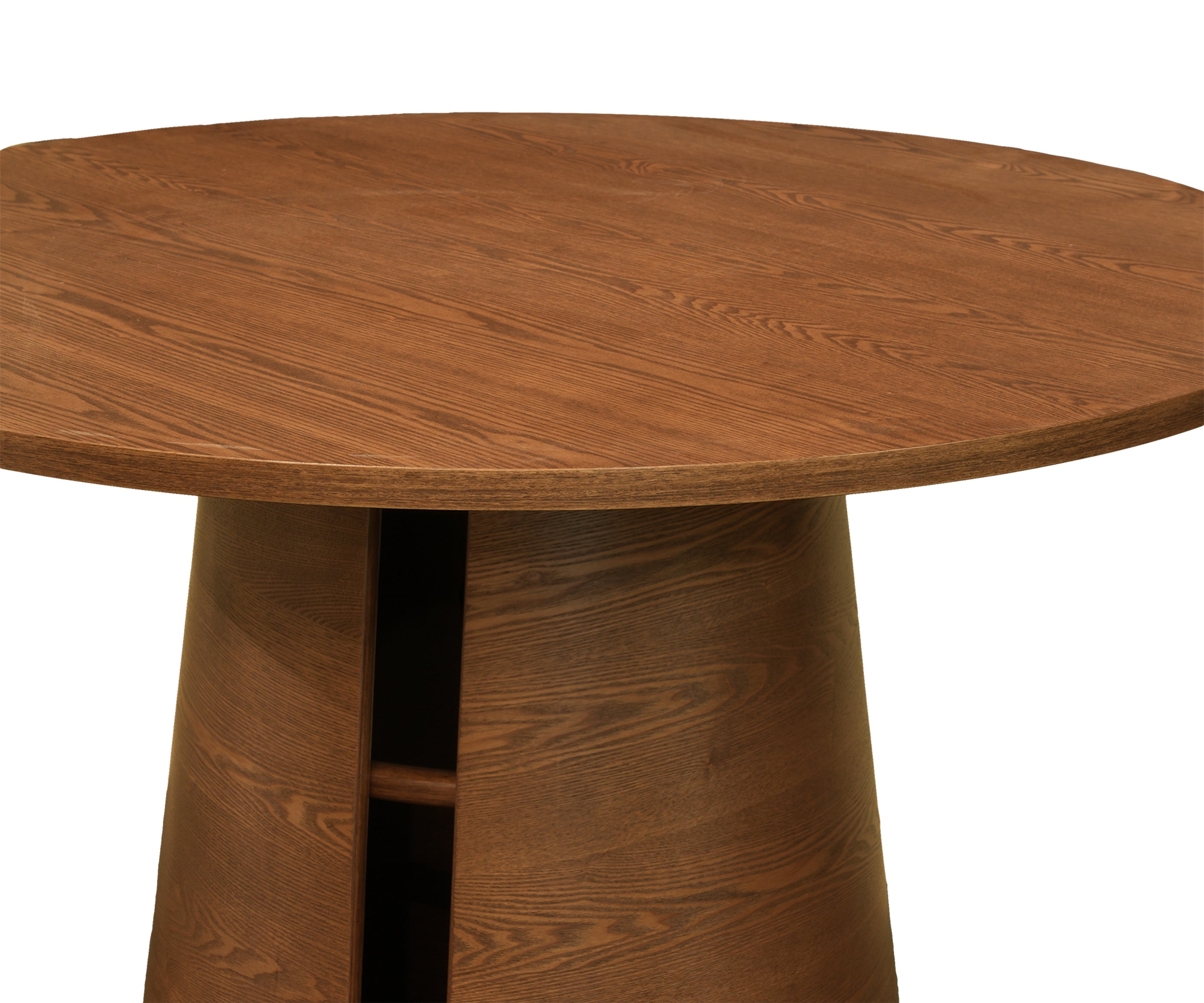 Round 6 Seater Dining Table with Curved Pedestal Base