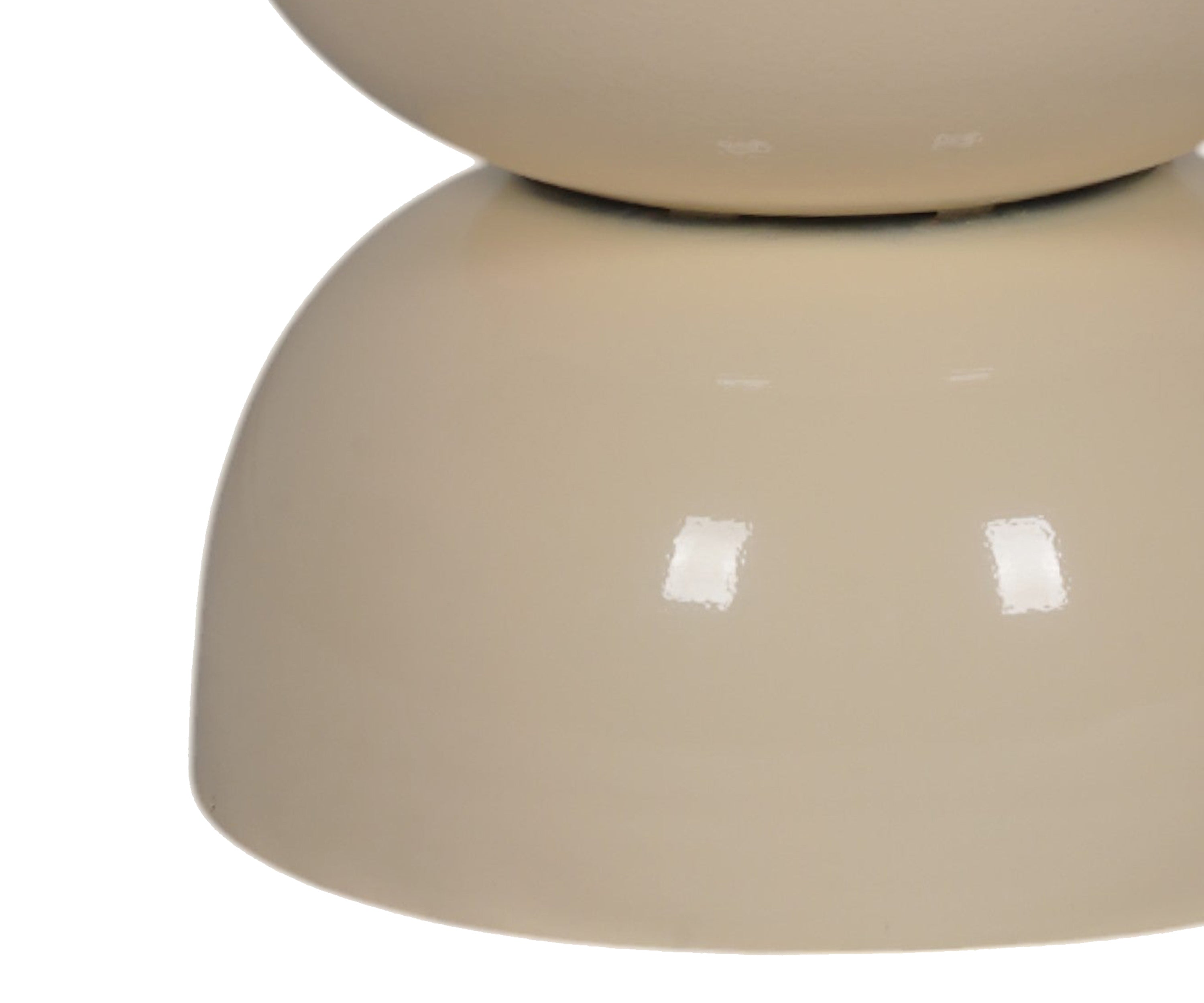 Ivory Sculptural Side Table with Stacked Pod Base