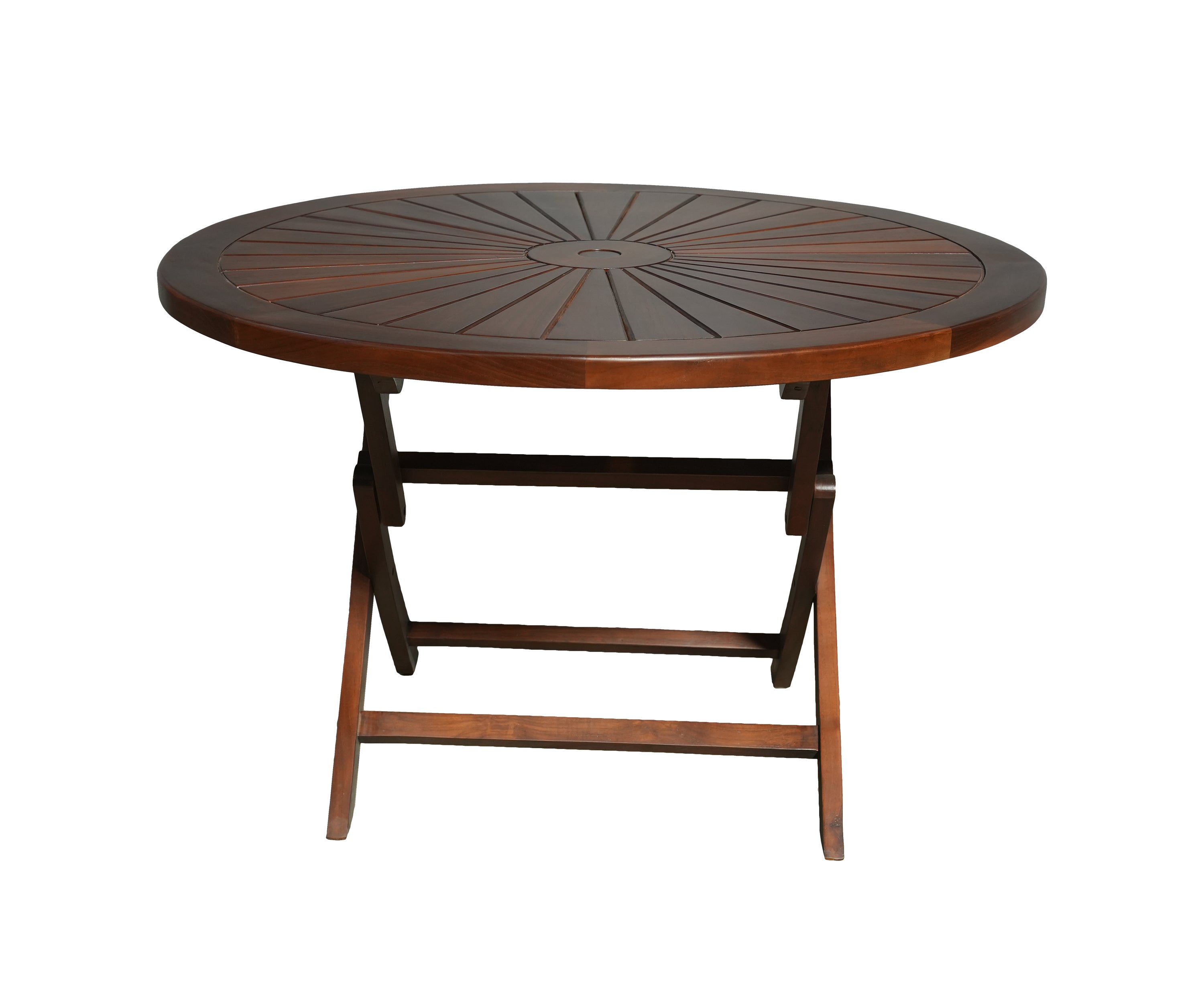 Concentric Circle Teak Outdoor Dinner Table