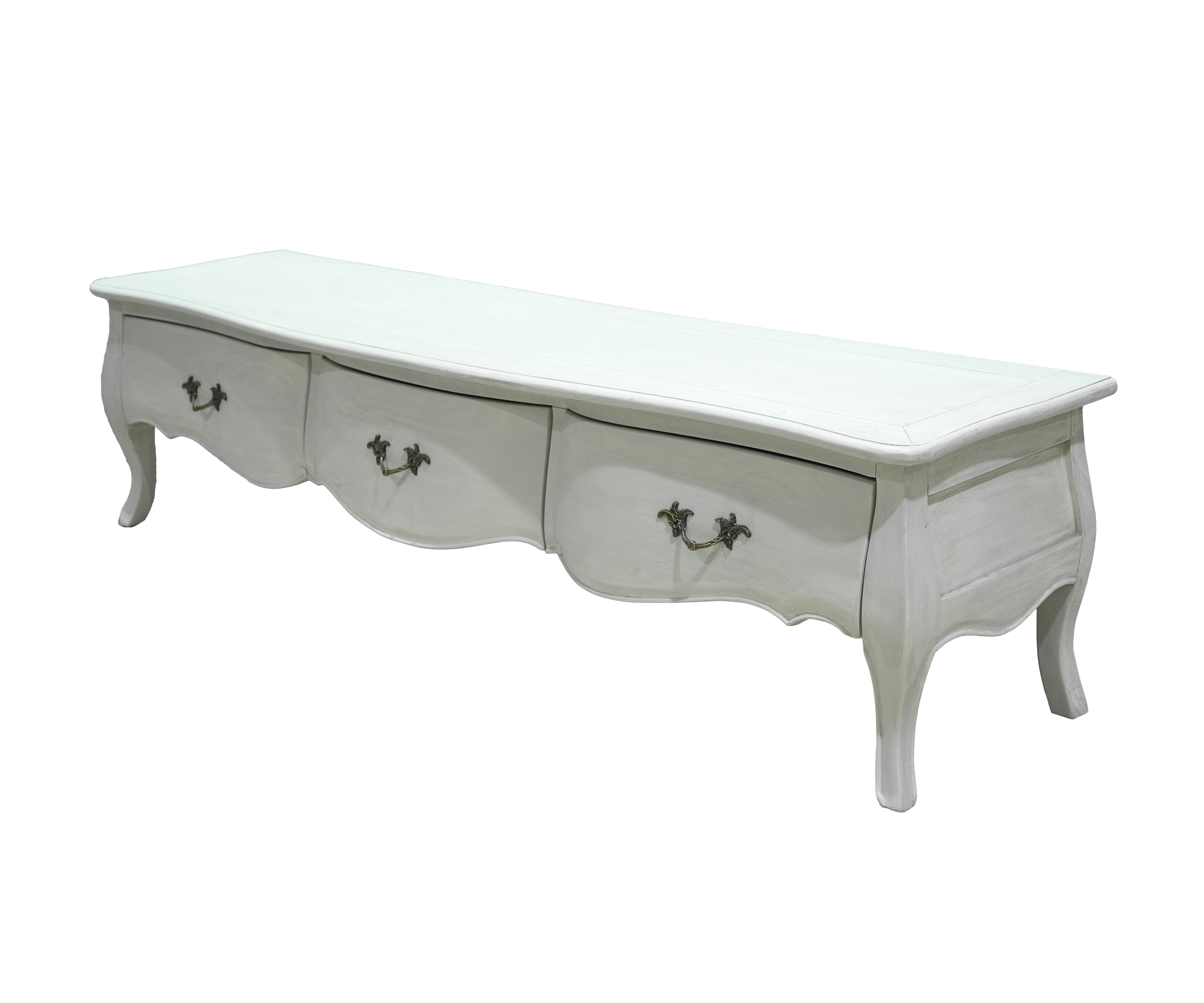 French Classic White TV Unit