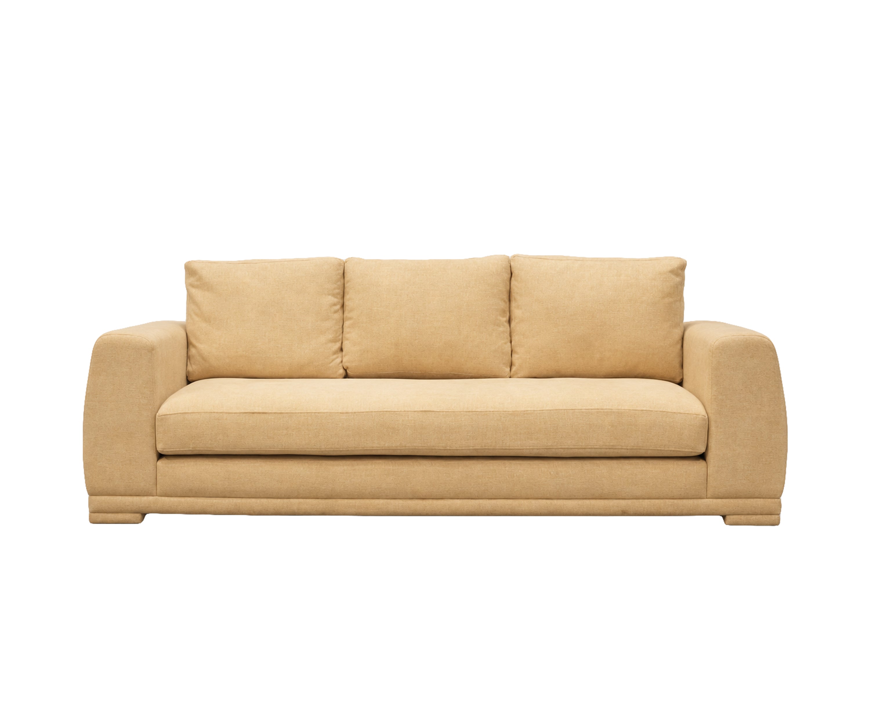 Modern Upholstered 3-Seater Sofa with Wide Arms
