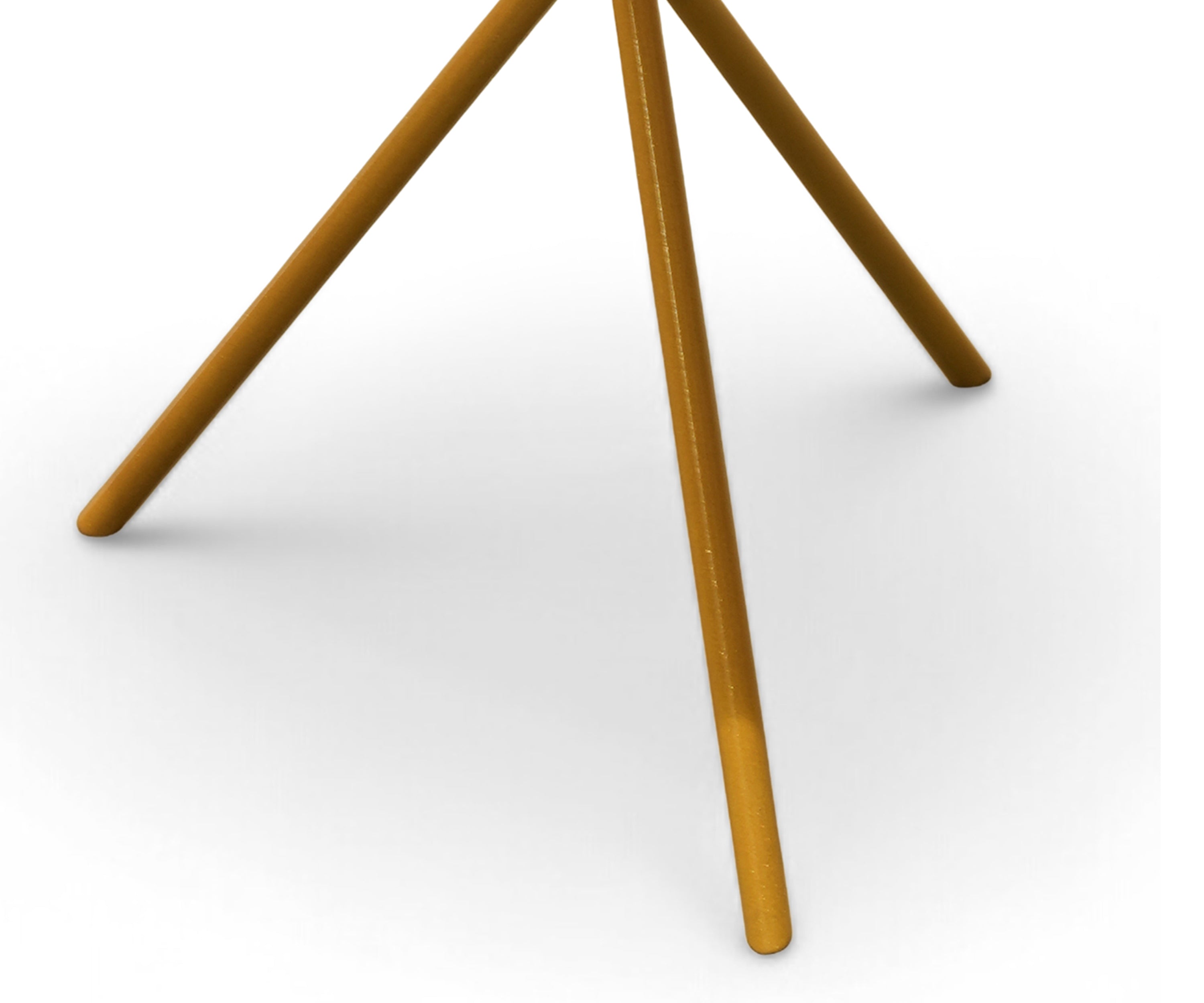 Round Marble Side Table with Gold Tripod Base