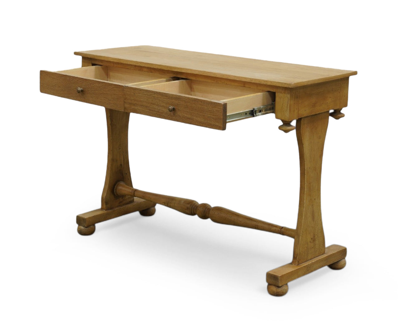 Heritage Wood Study Table with 2 Drawers and Trestle Base