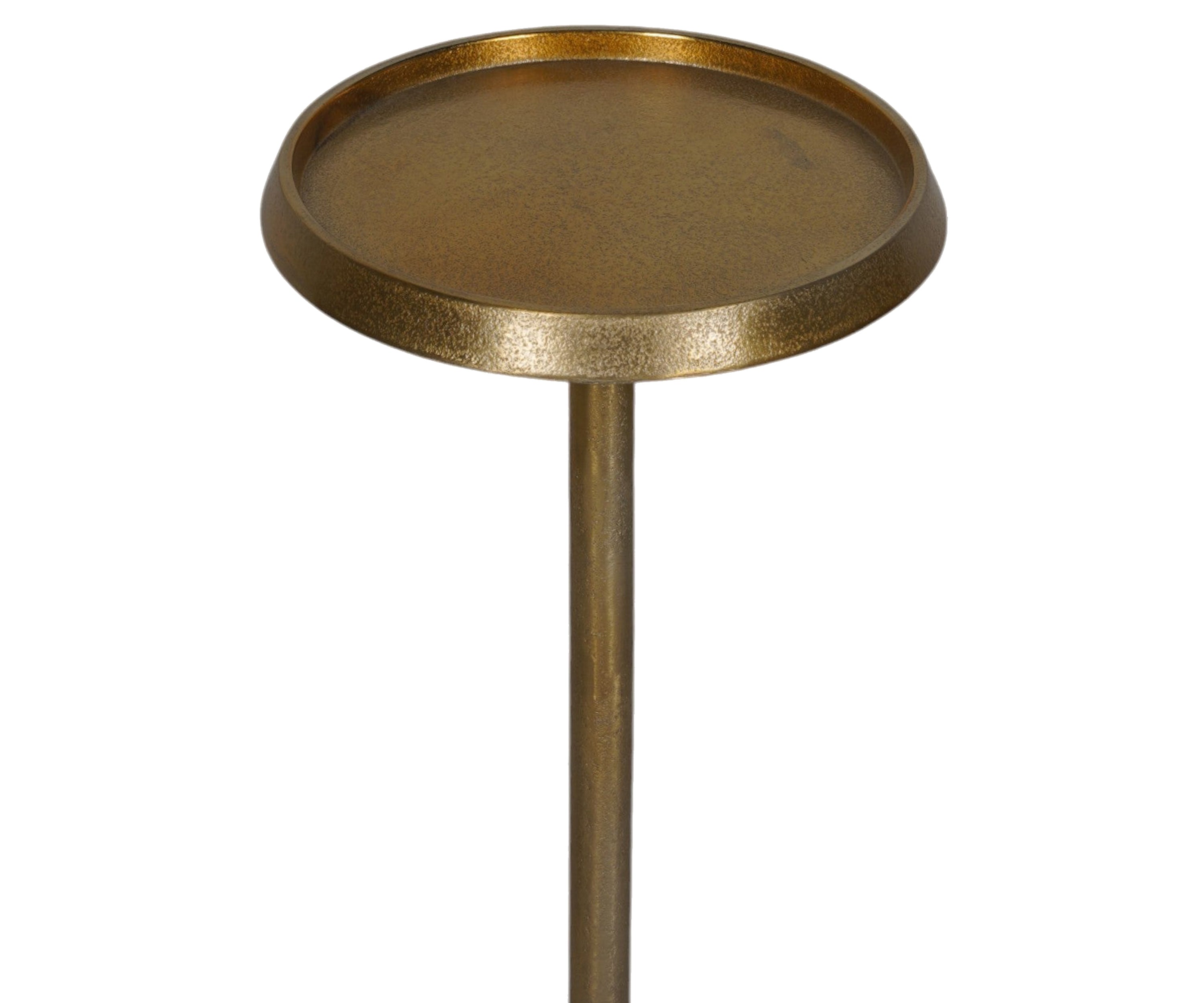 Antique Brass Martini Side Table with Tray Top