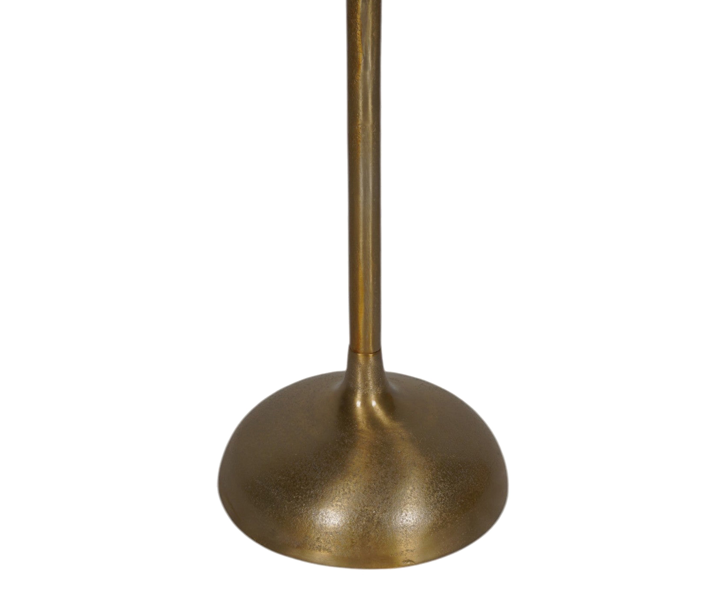 Antique Brass Martini Side Table with Bell Pedestal Base