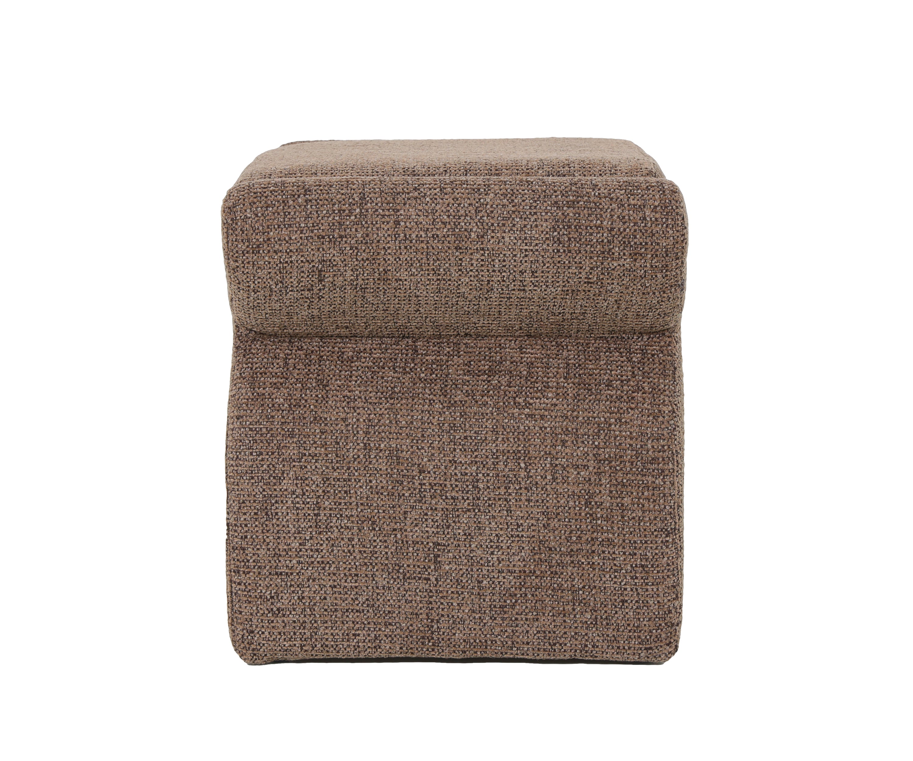 Arch Ottoman Stool in Mocha Chenille