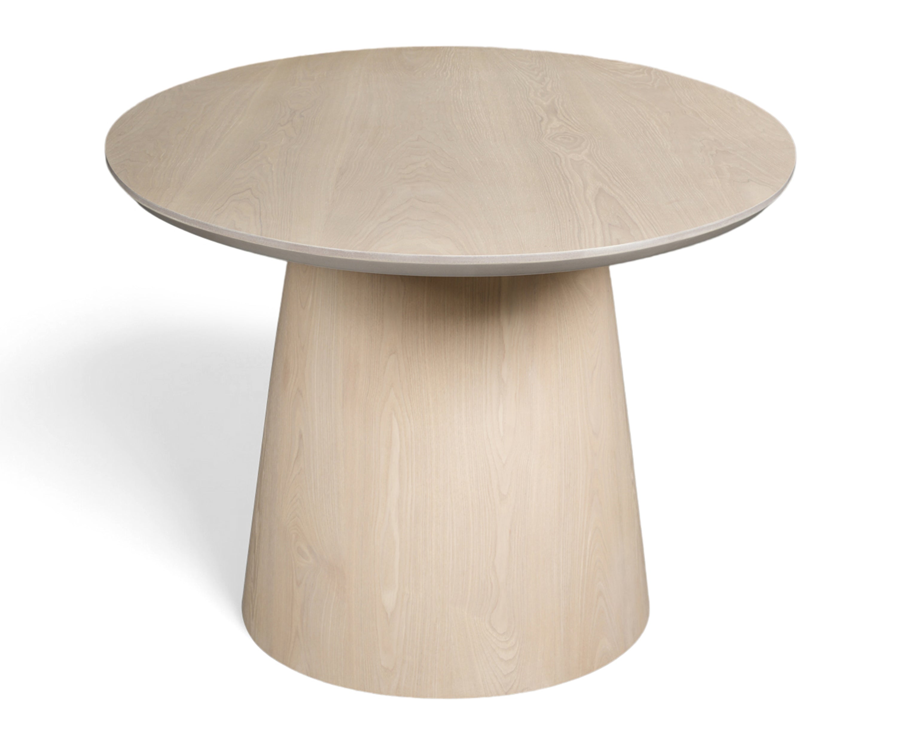 Light Wood Oval 6-8 Seater Dining Table with Sculpted Base