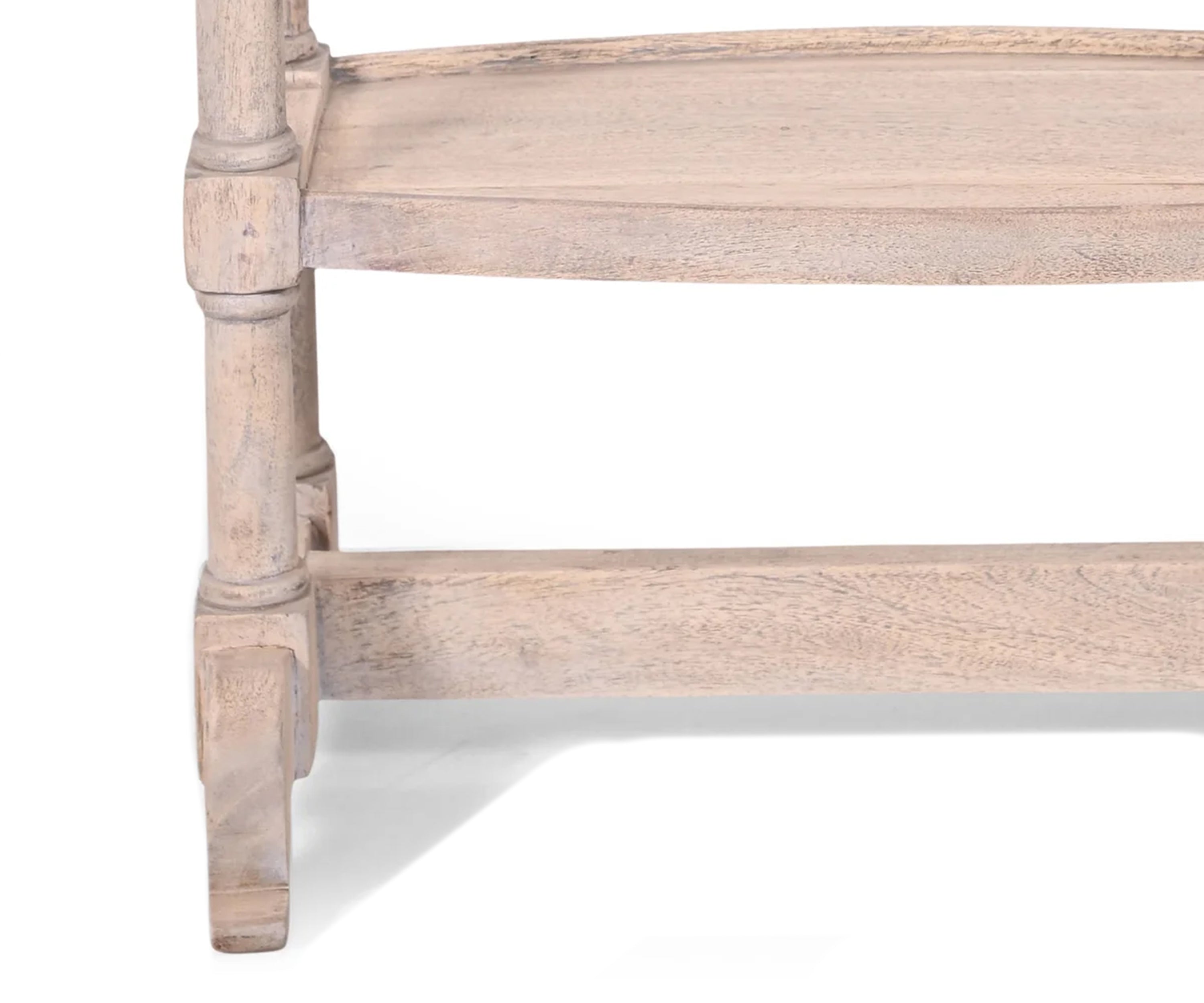 Rustic Solid Wood 3 Tier Tray Top Display Shelf