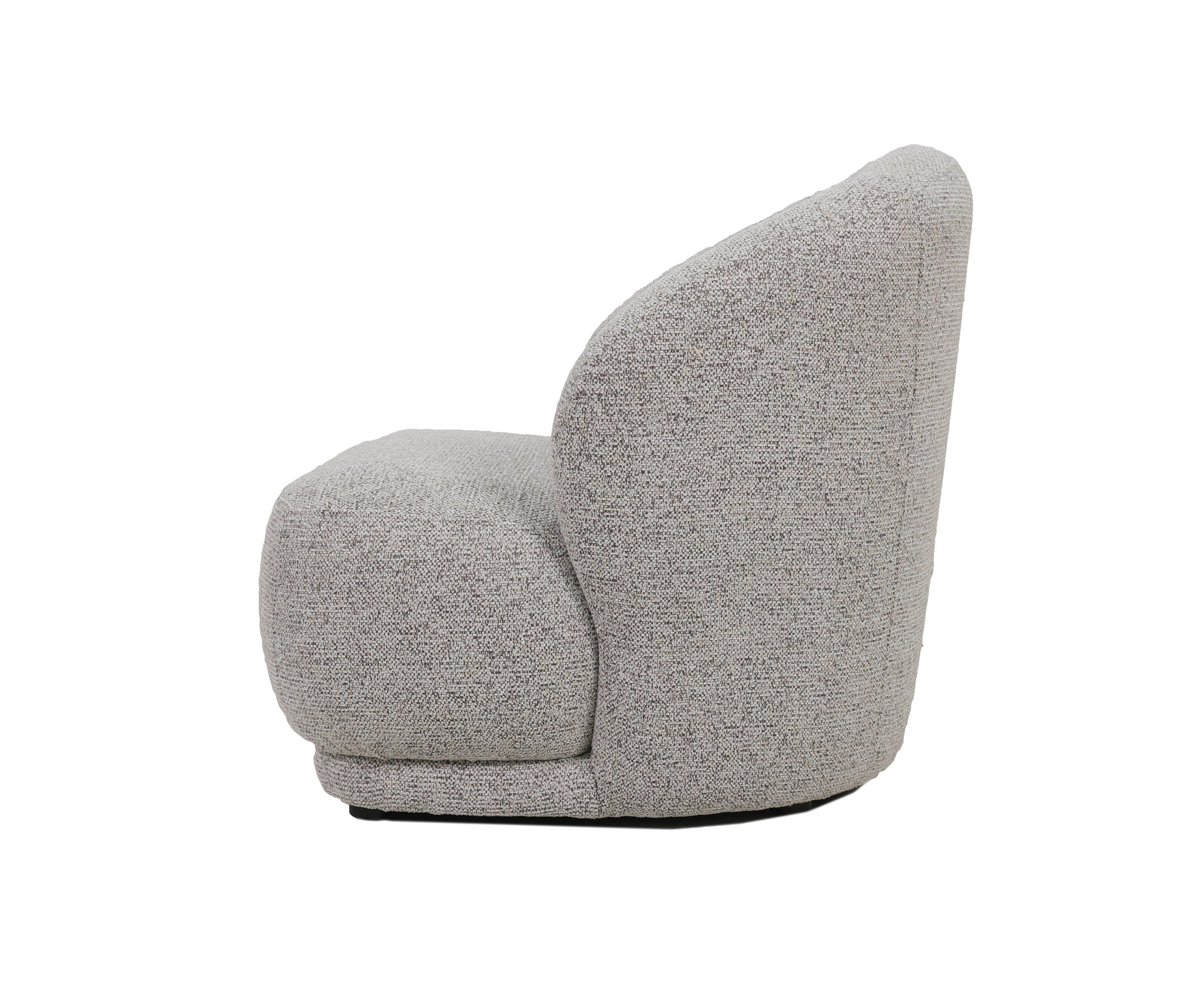 Curved Wrap-Around Boucle Chair