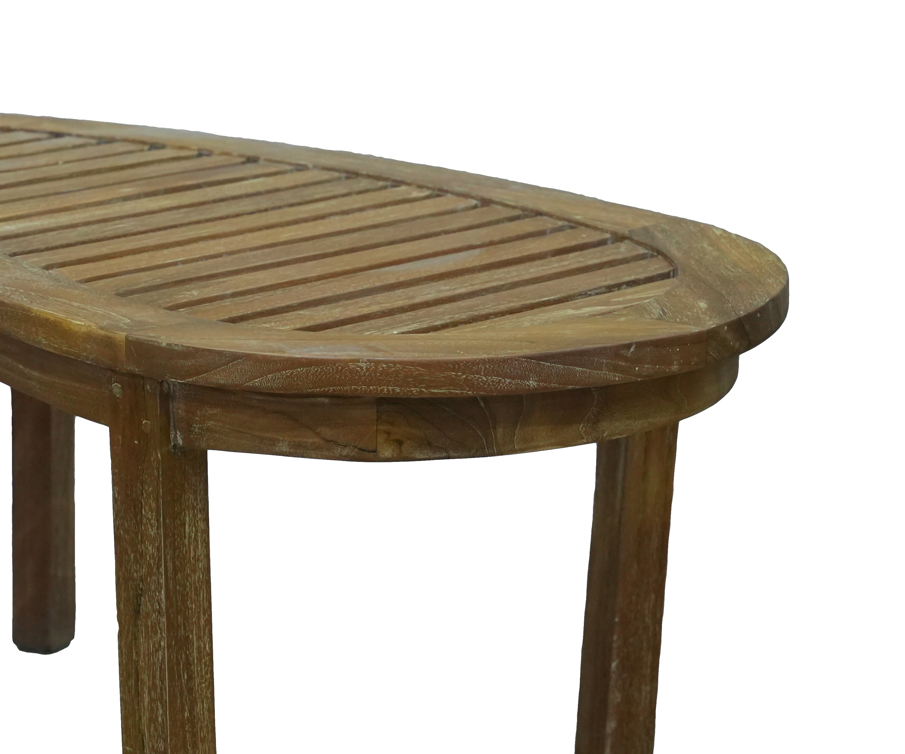 Oval Slatted Teak Coffee Table