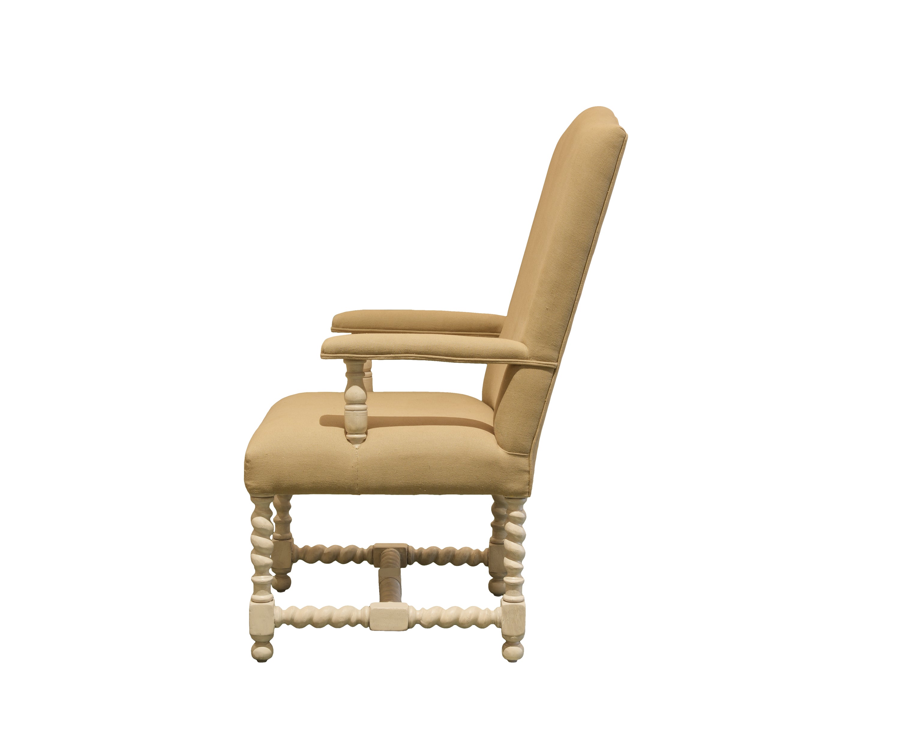 Mustard Barley Twist High Back Armchair