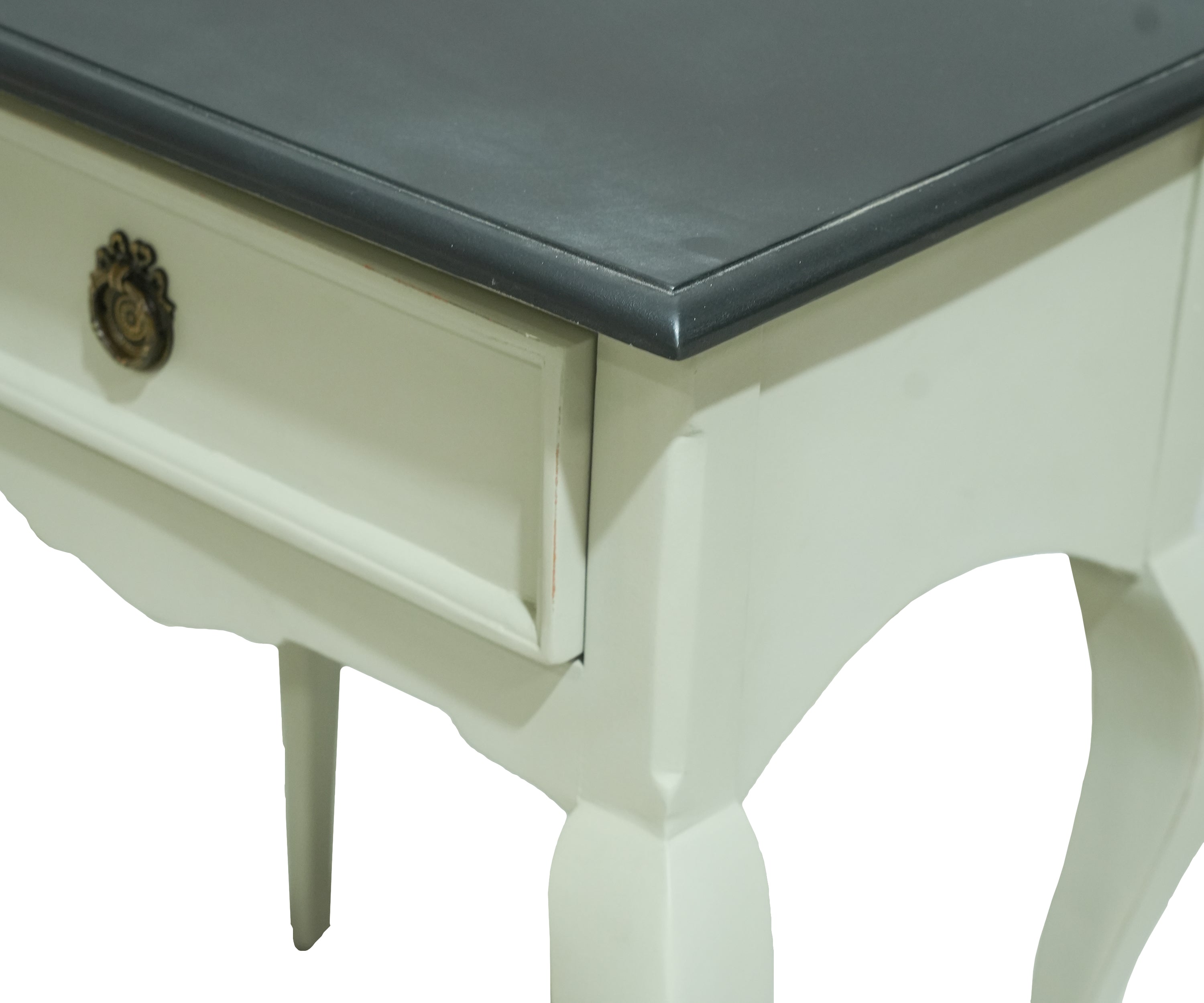 English Bedside Table with Drawer in Dual Tone Finish