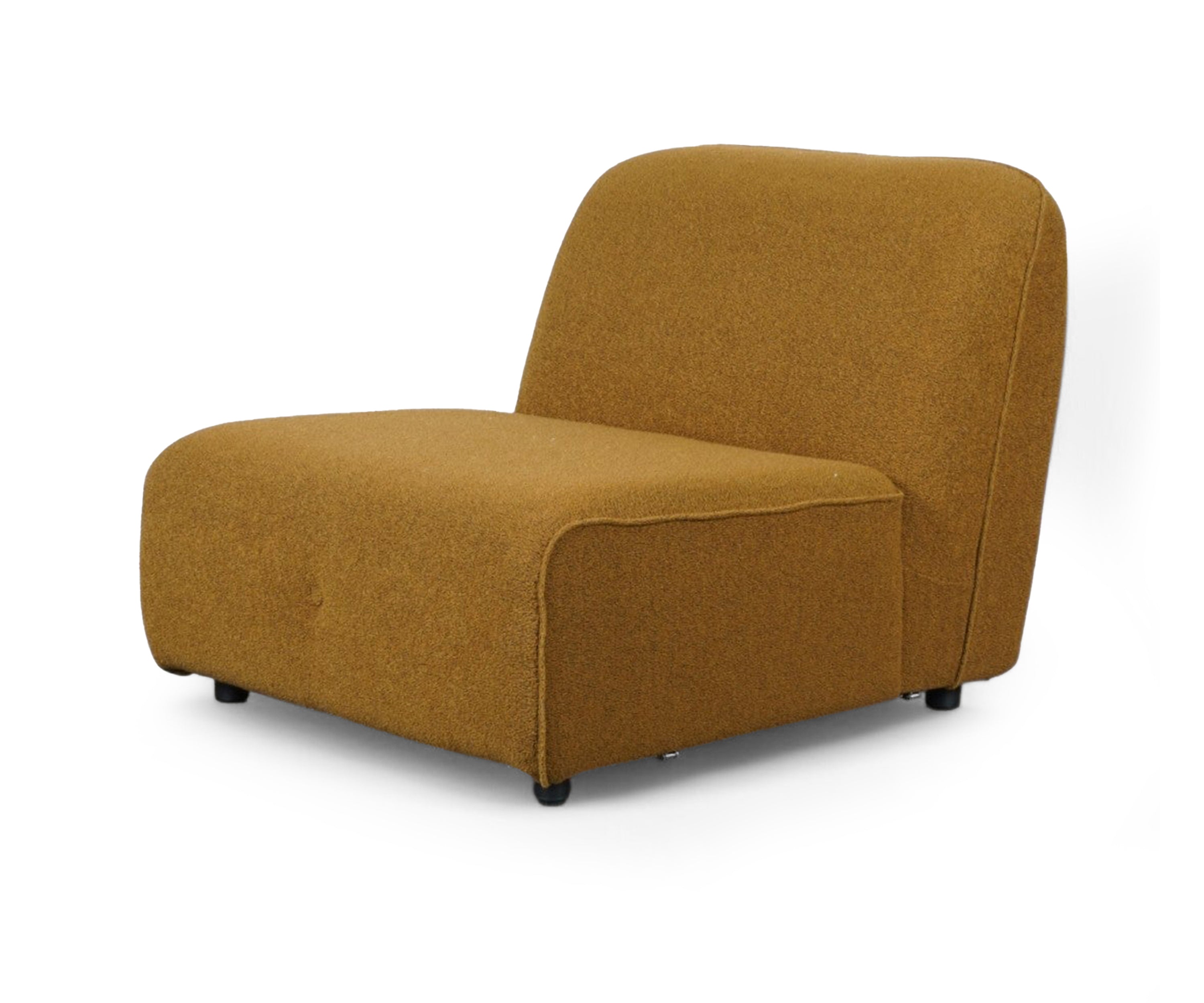 Curved End Bouclé 3 Seater Sofa