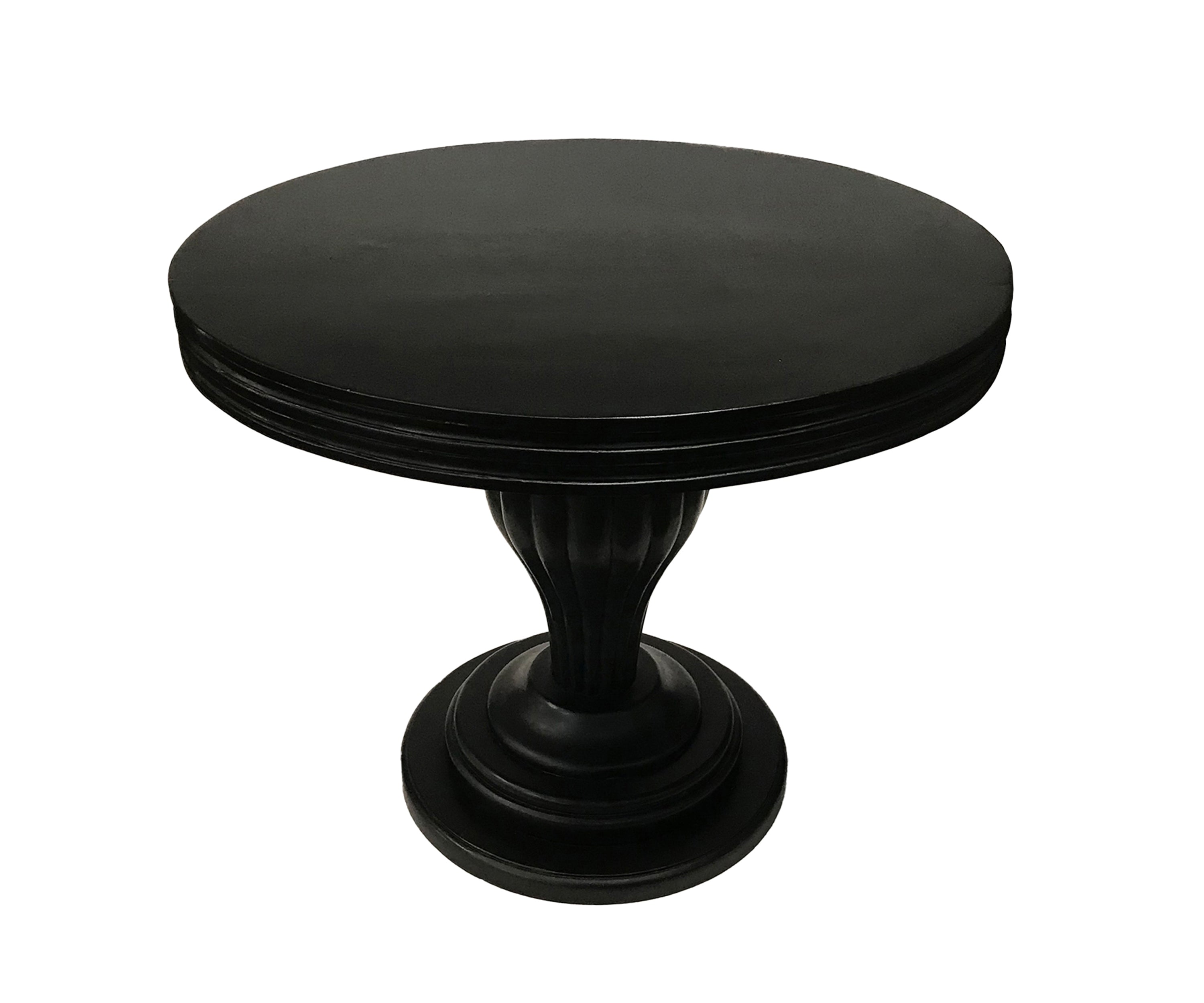 Classic Black Round Wooden Game Table