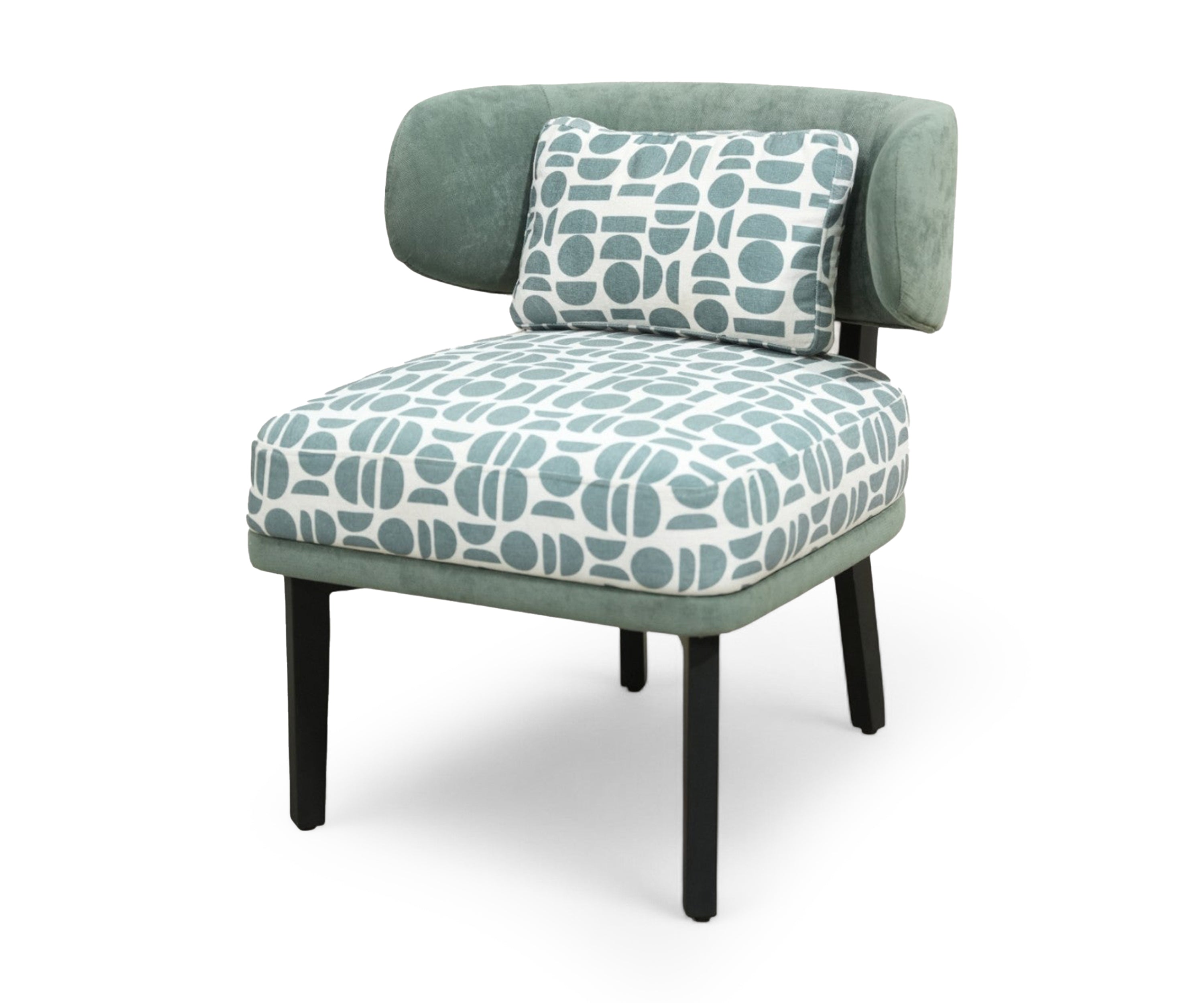 Sage Cotton Printed Accent Chair
