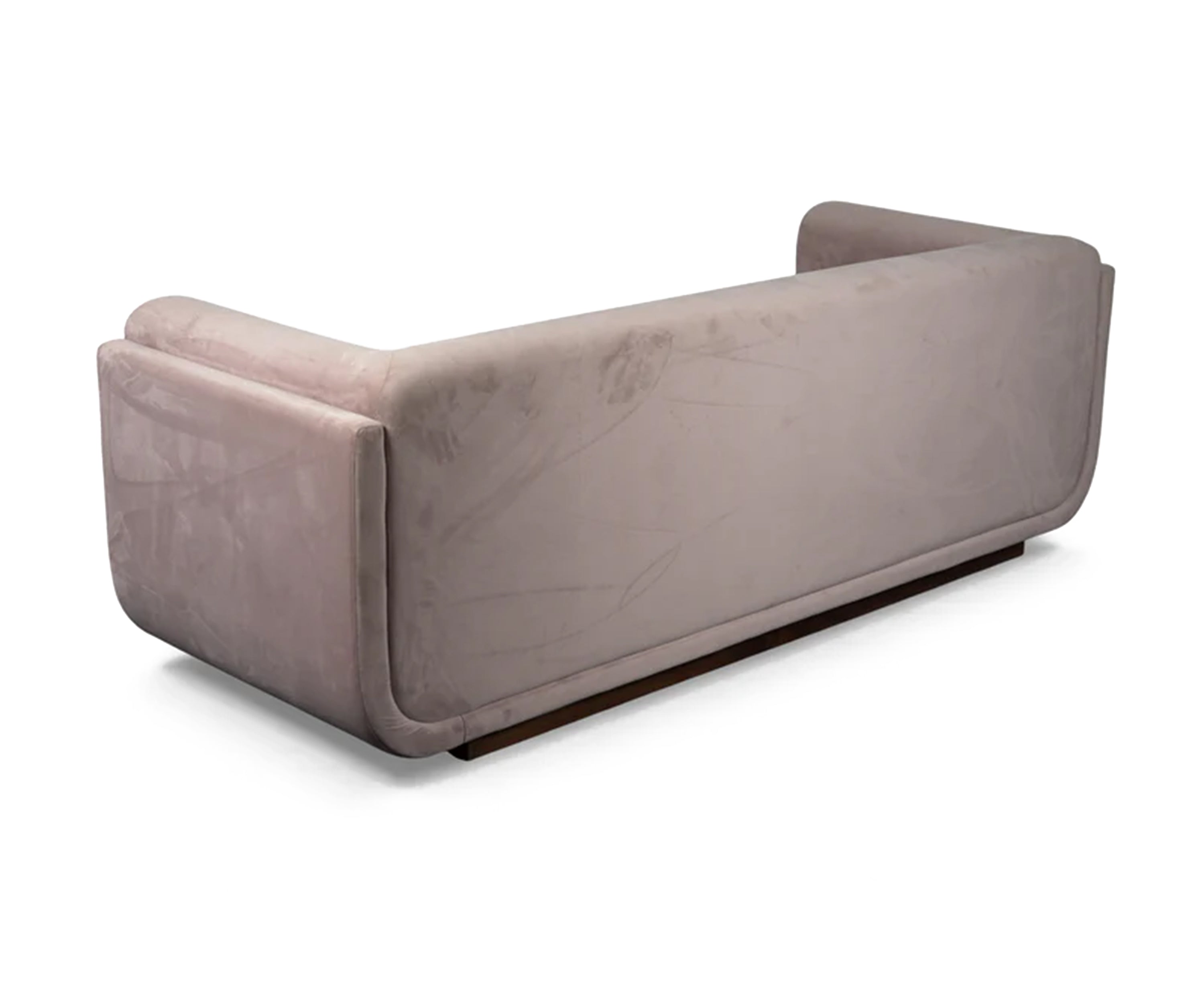 Rounded Edge 3 Seater Velvet Sofa