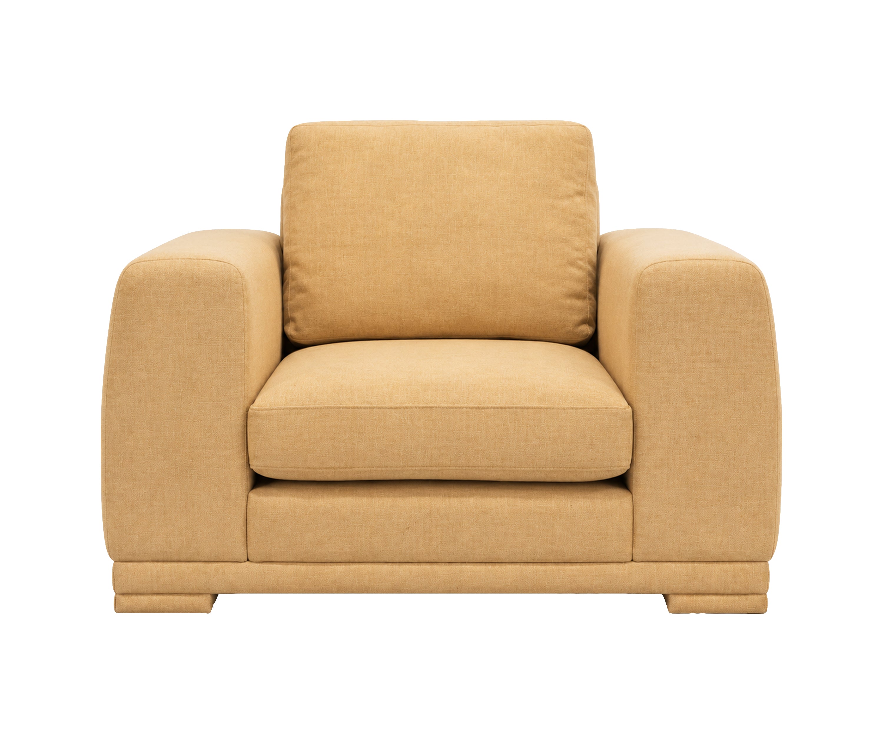 Modern Upholstered Single-Seater Sofa with Wide Arms