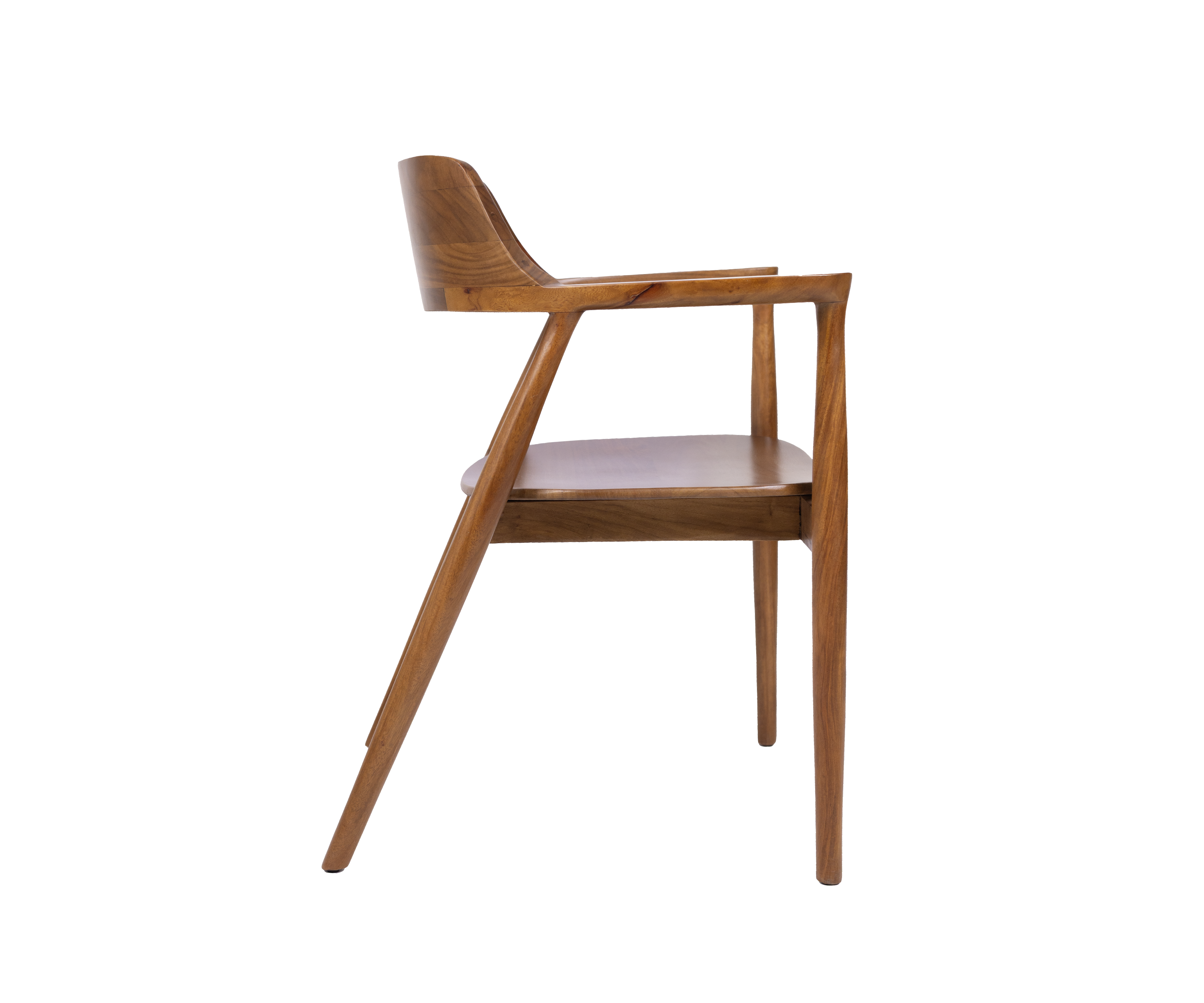 Mid-Century Teak Wood Arm Chair