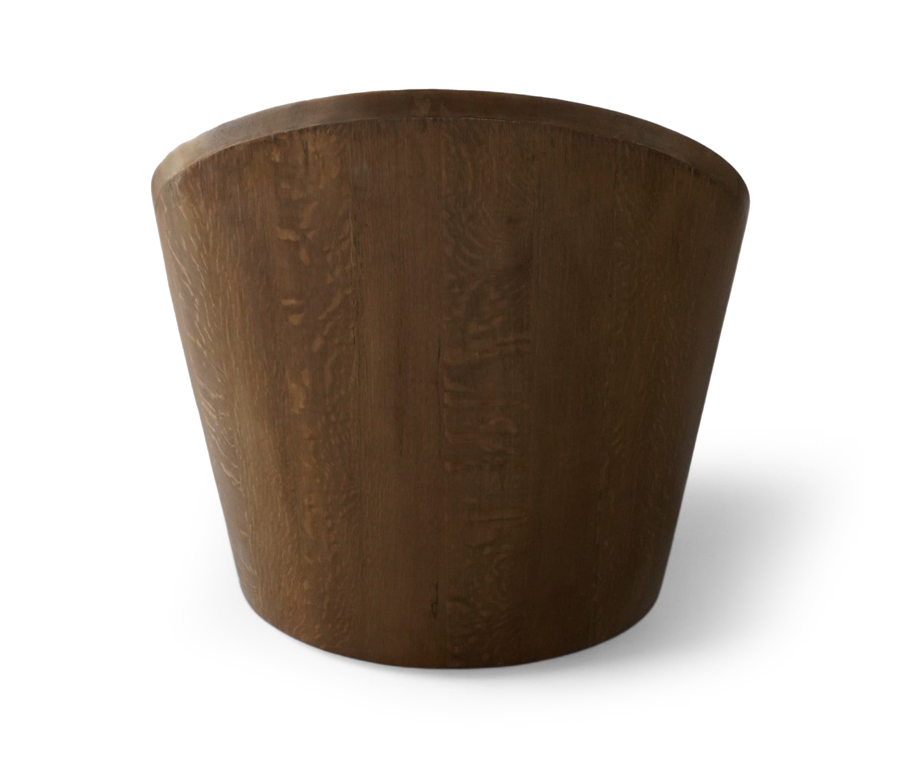 Oval Oak Veneer Lounge Chair