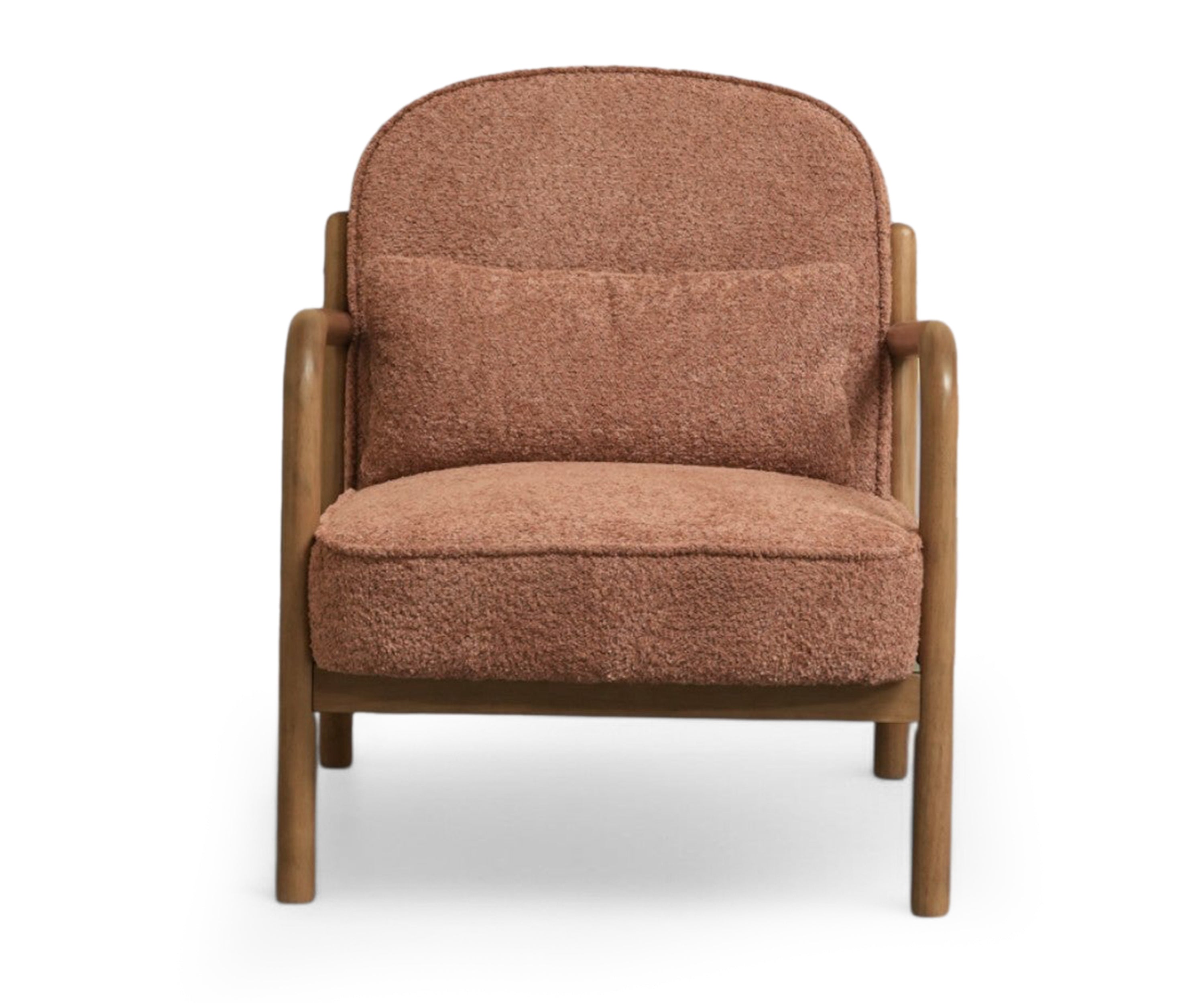 Curved Frame Bouclé Single seater Sofa Chair