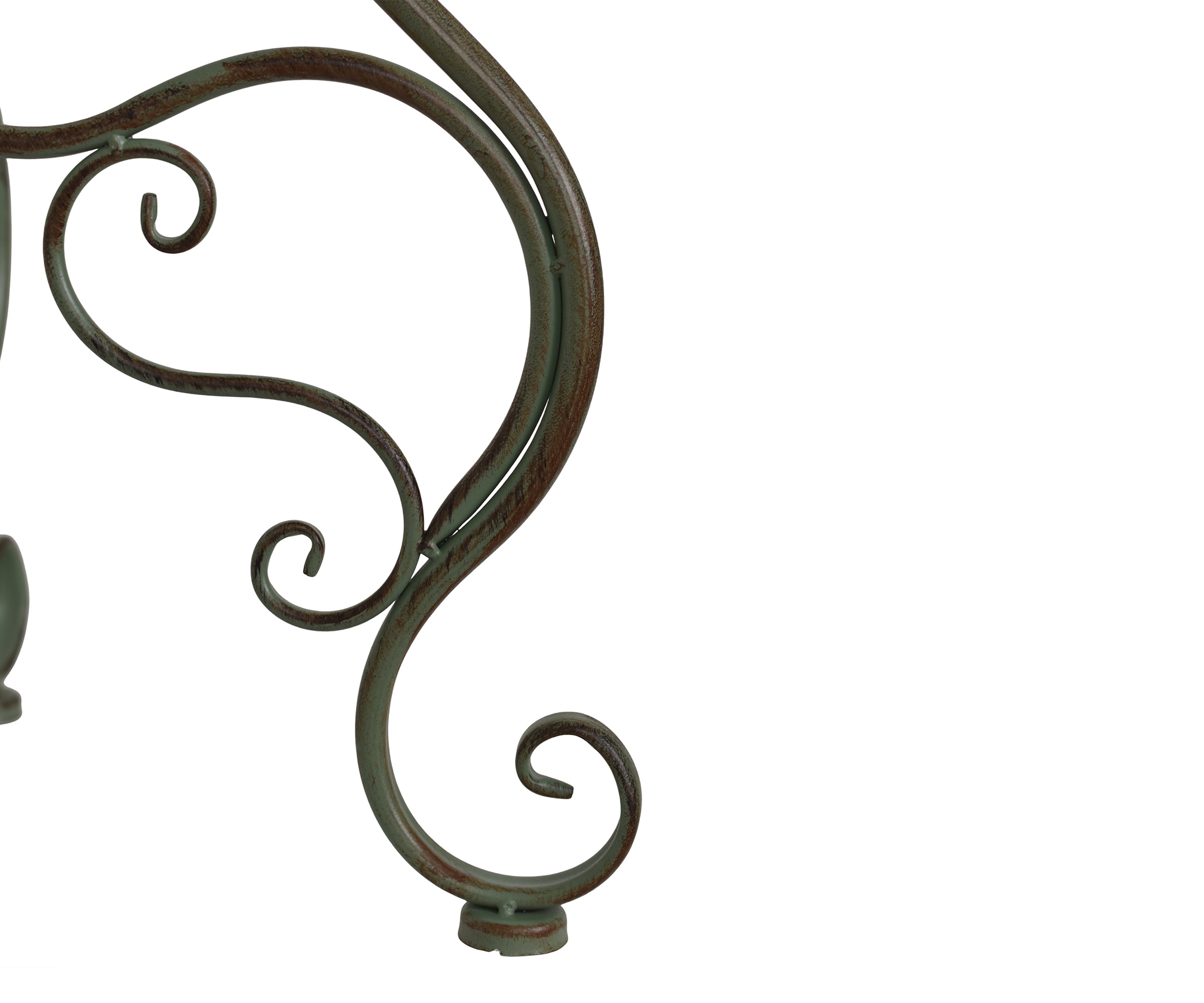 Vintage Metal Round Accent Table