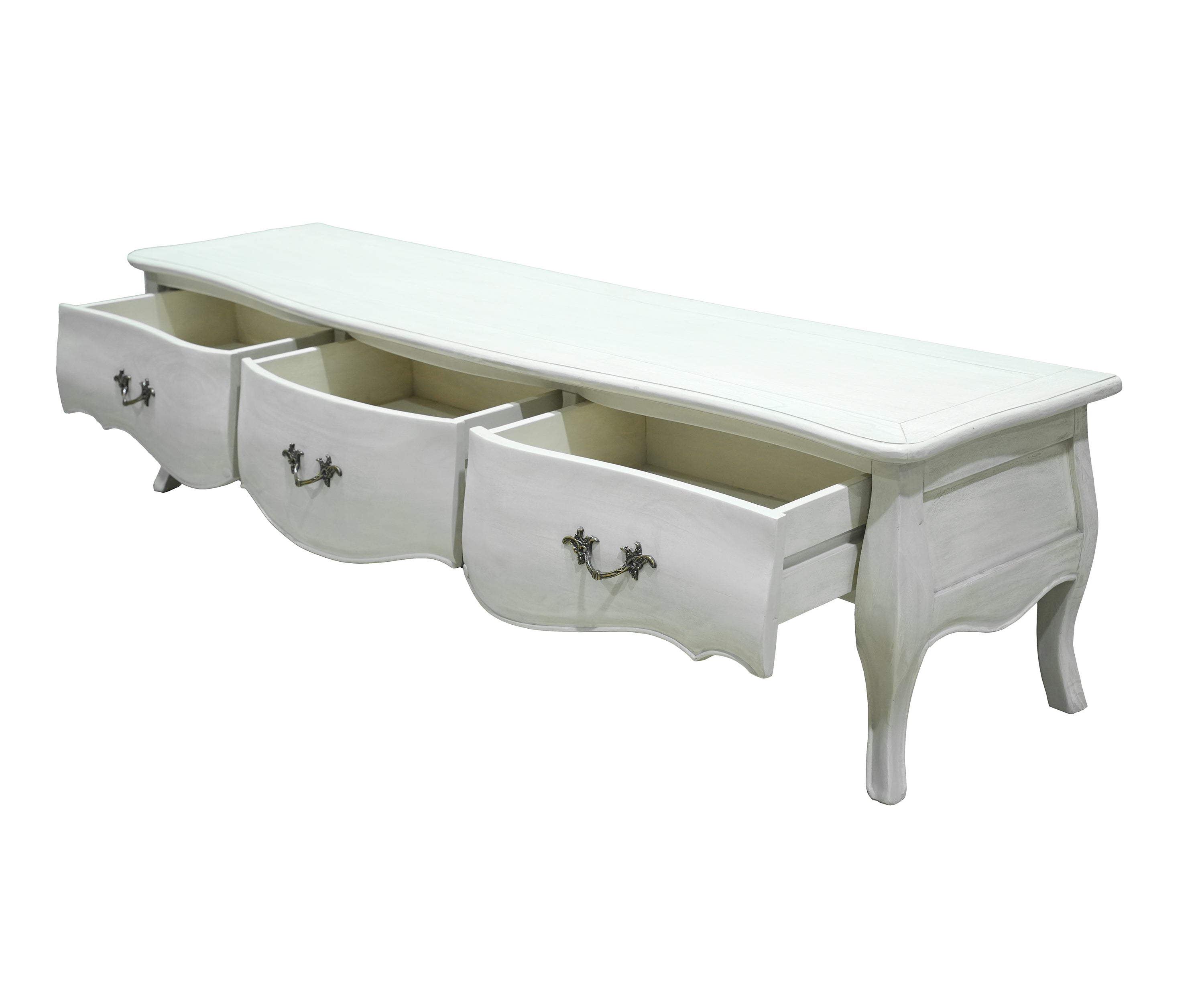 French Classic White TV Unit
