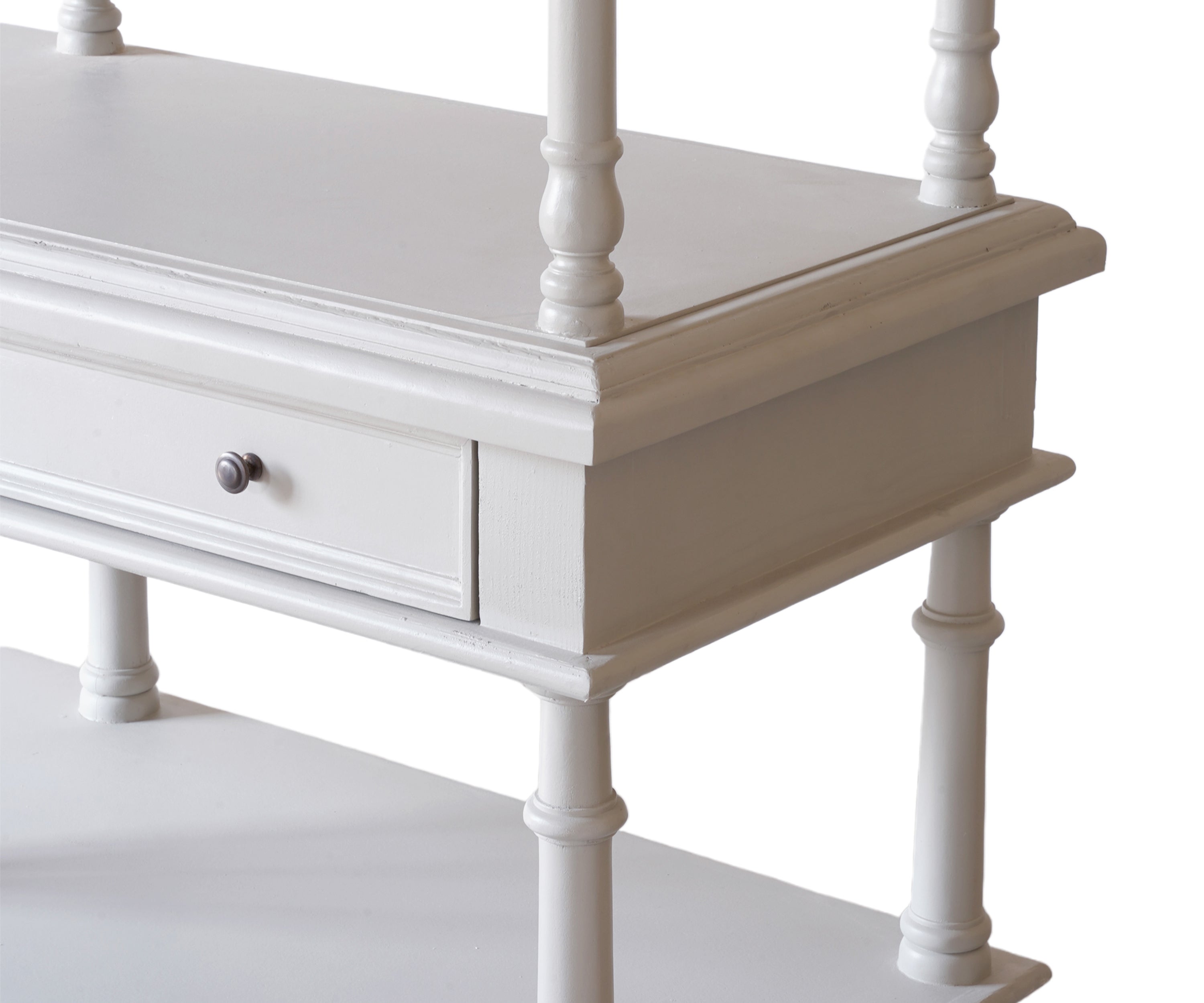 Light Grey Gustavian Acacia Wood Shelf