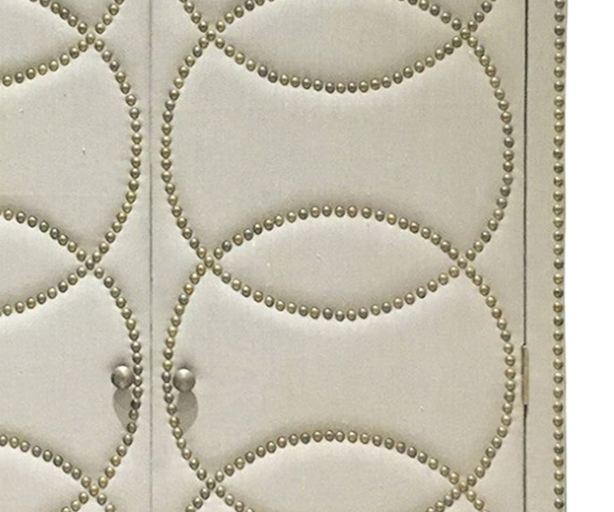 Luxury Acacia Wood Wardrobe with Brass Nail Detail