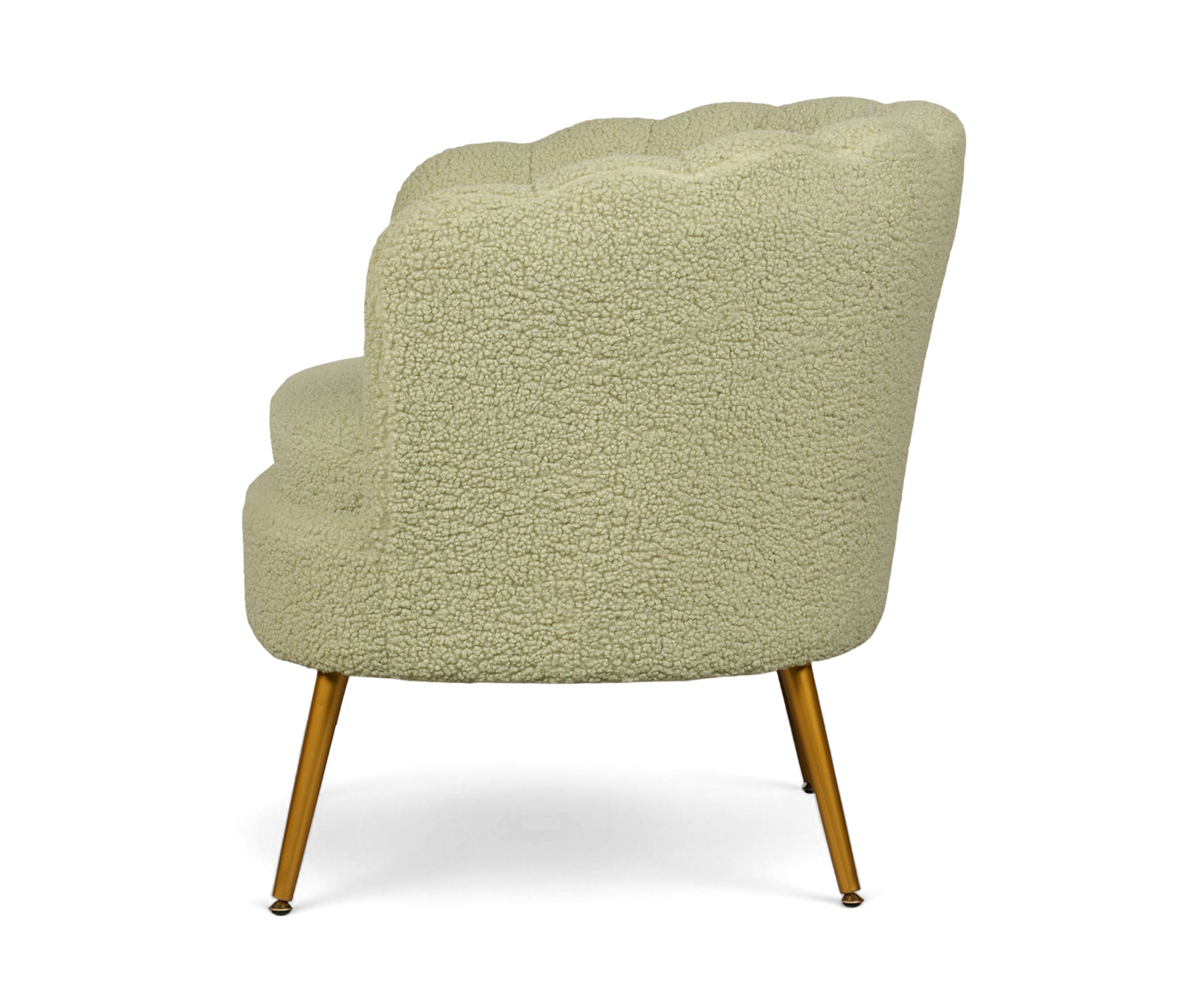 Seashell Bouclé Accent Arm Chair