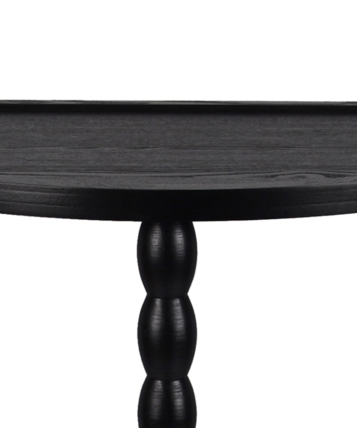 Half-Round Two-Tier Console Table with Spindle Turned Legs