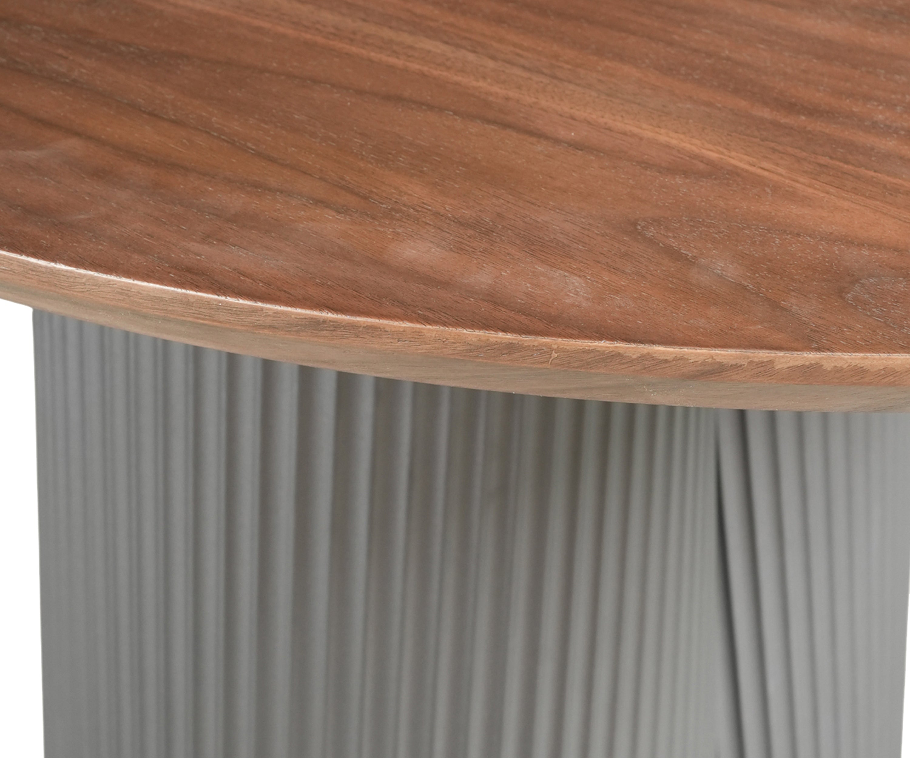 Oval 8 Seater Dining Table with Fluted Pedestal Base