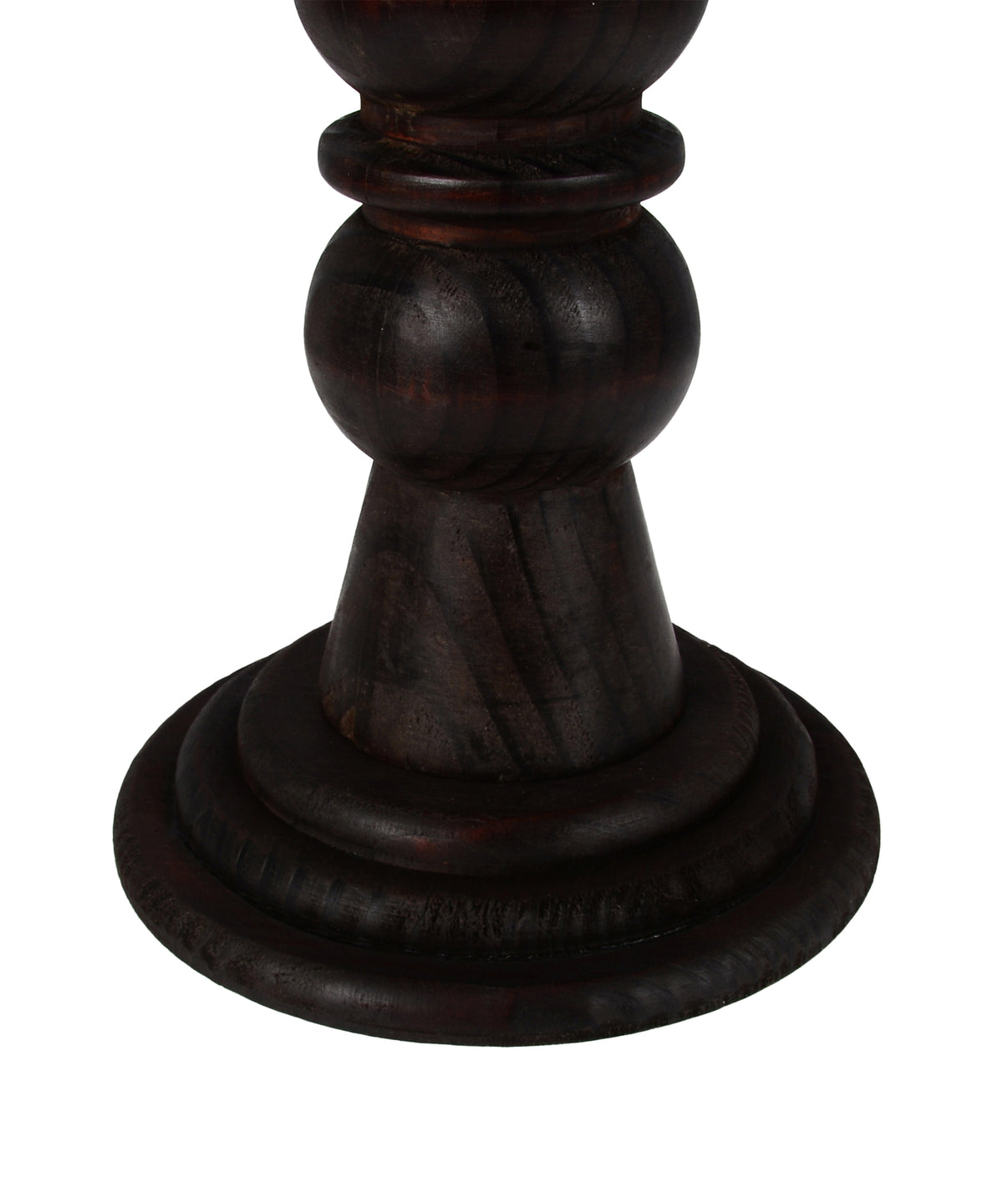 Circular Double Bobbin Pedestal End Table