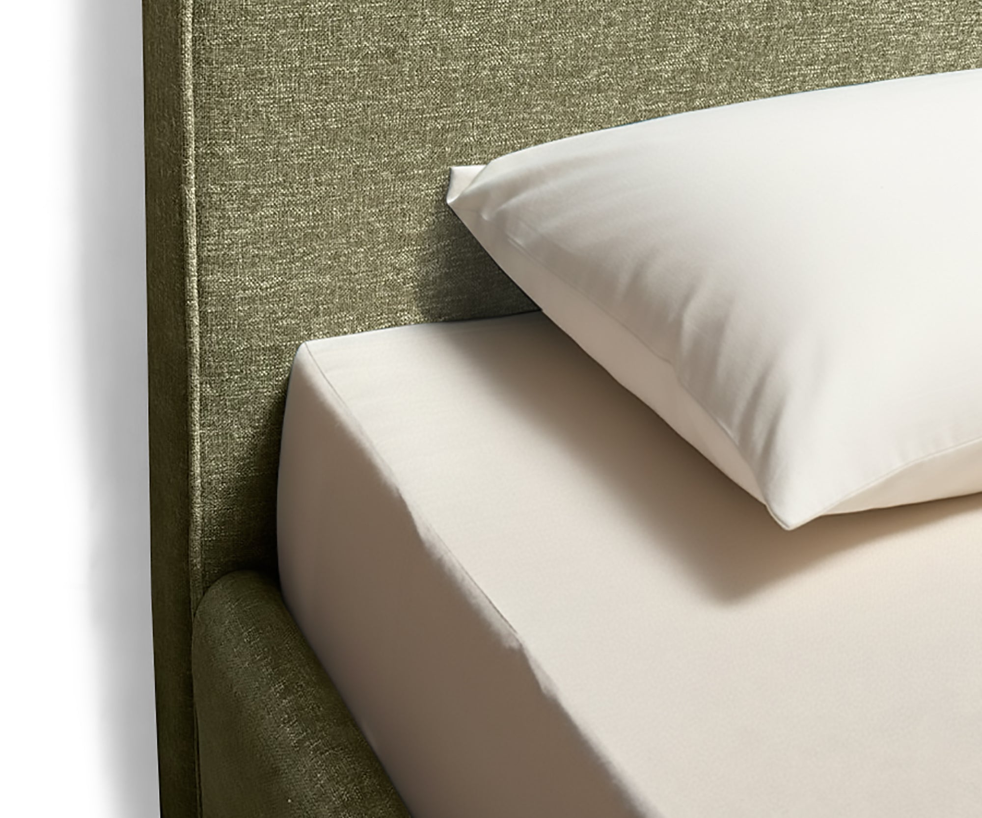 Camille Upholstered Acacia Wood Bed