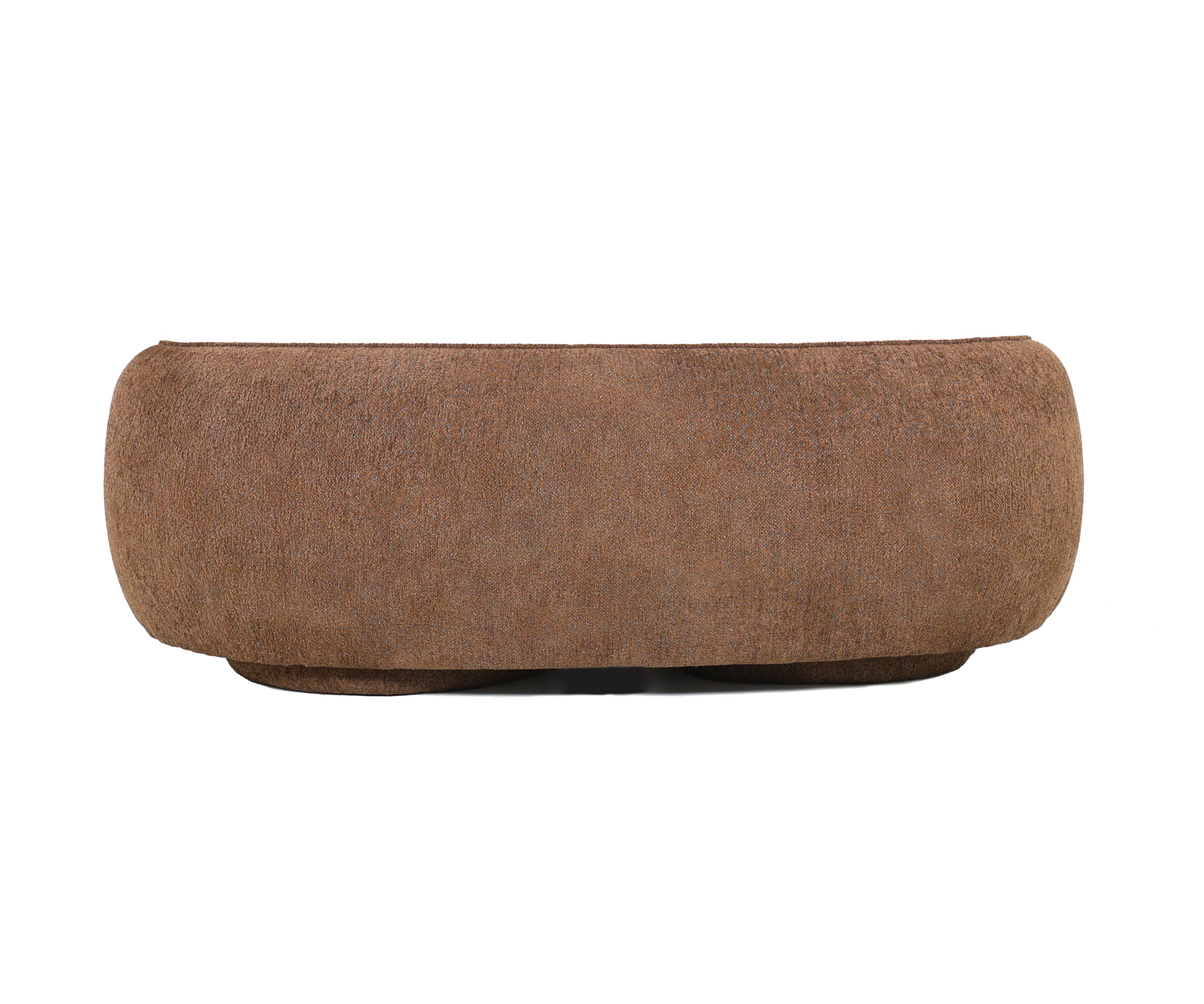 Bouclé Upholstered Curved Sofa