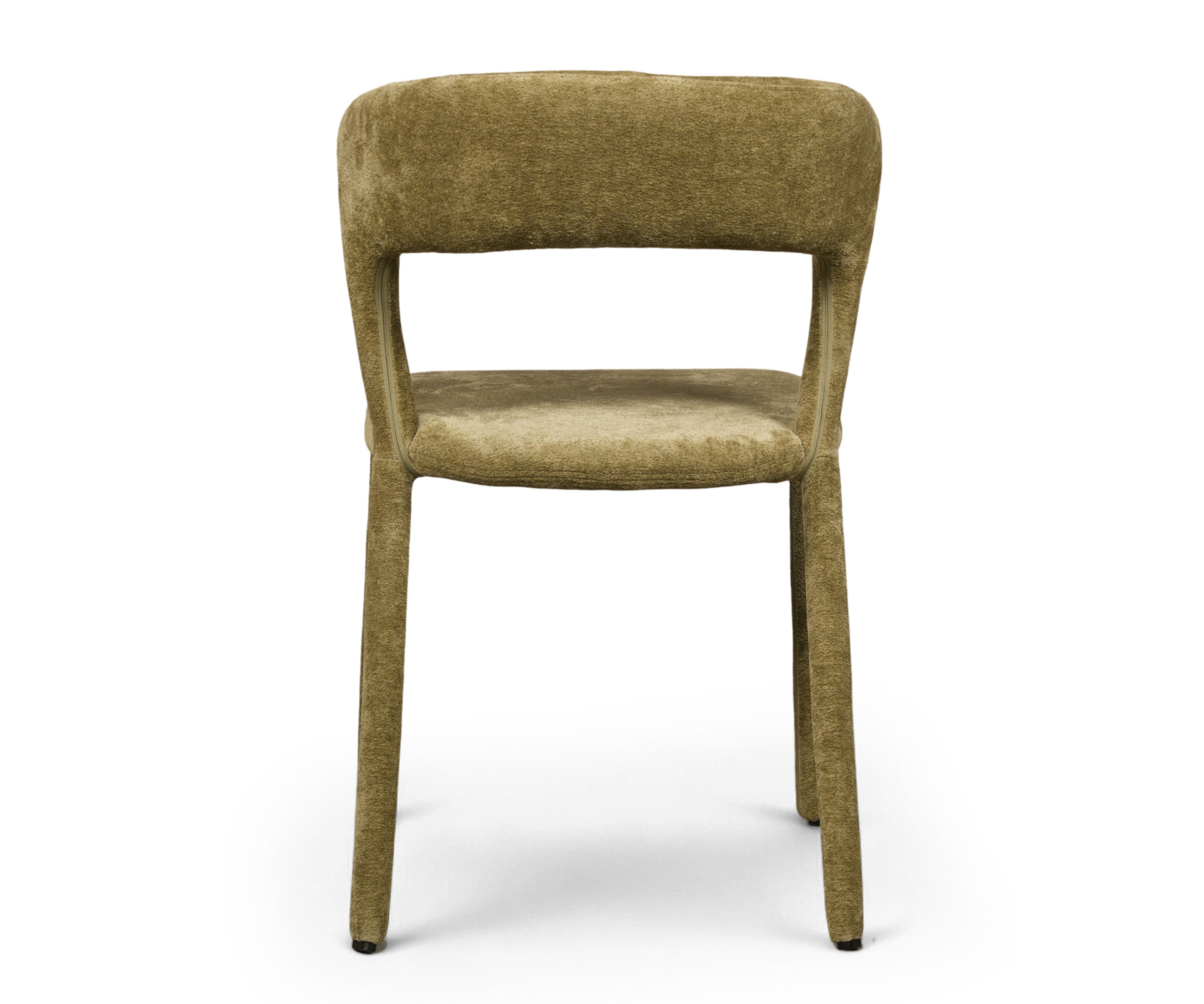 Olive Taupe Sculpted Back Upholstered Dining Chair