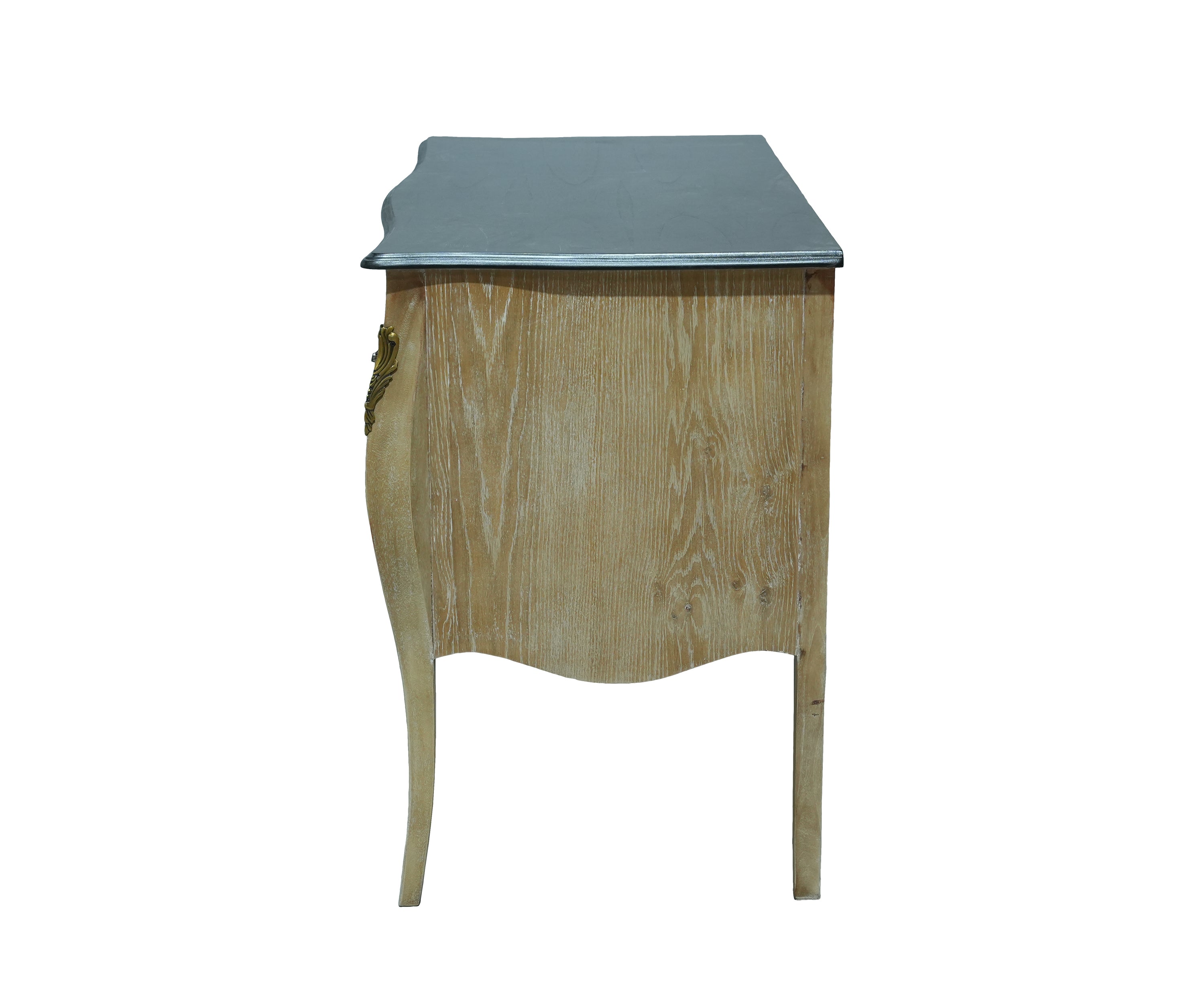 Bombe 2-Drawer Chest of Drawer with Black Top