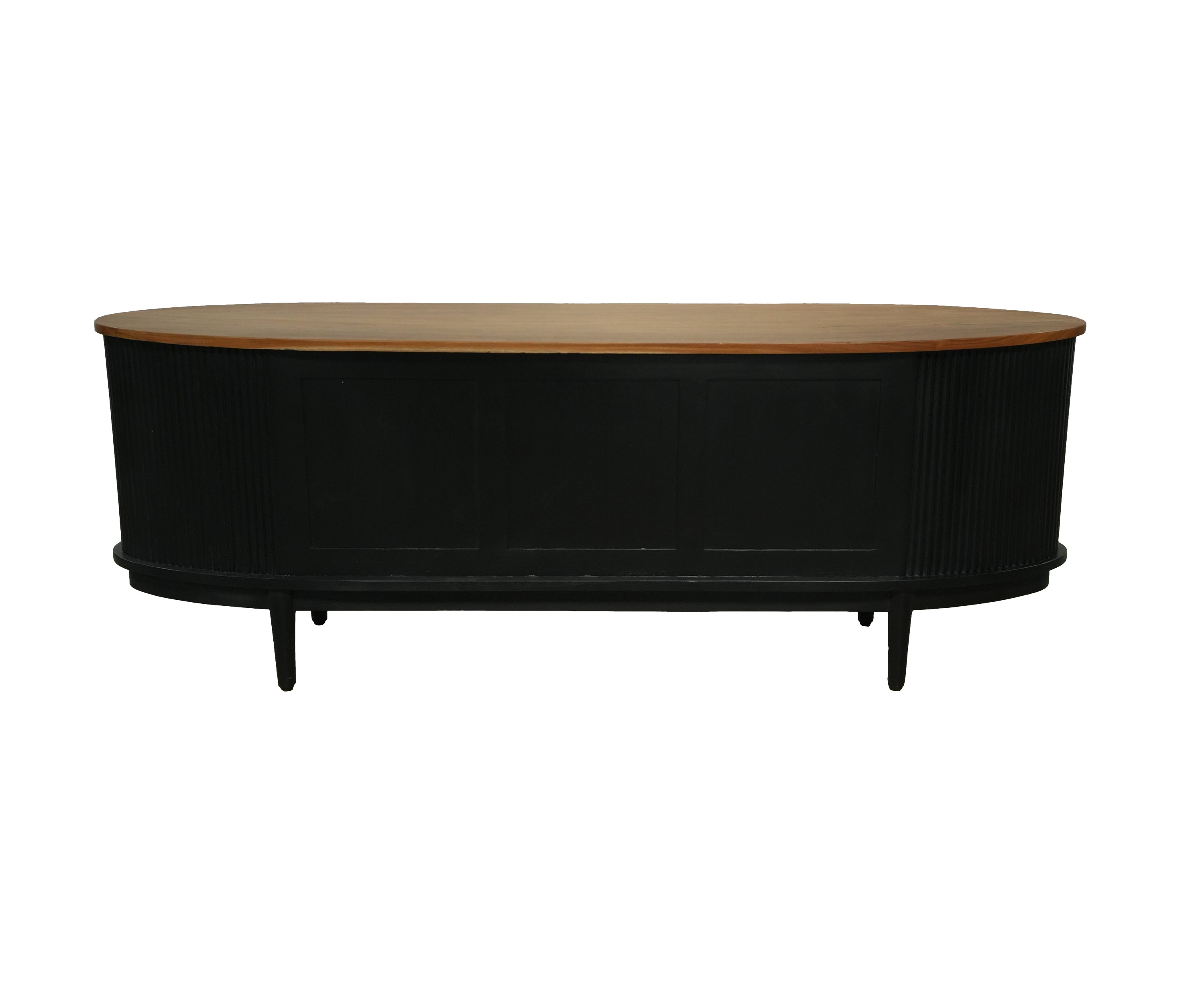 Modern Ribbed Two-Tone TV Unit