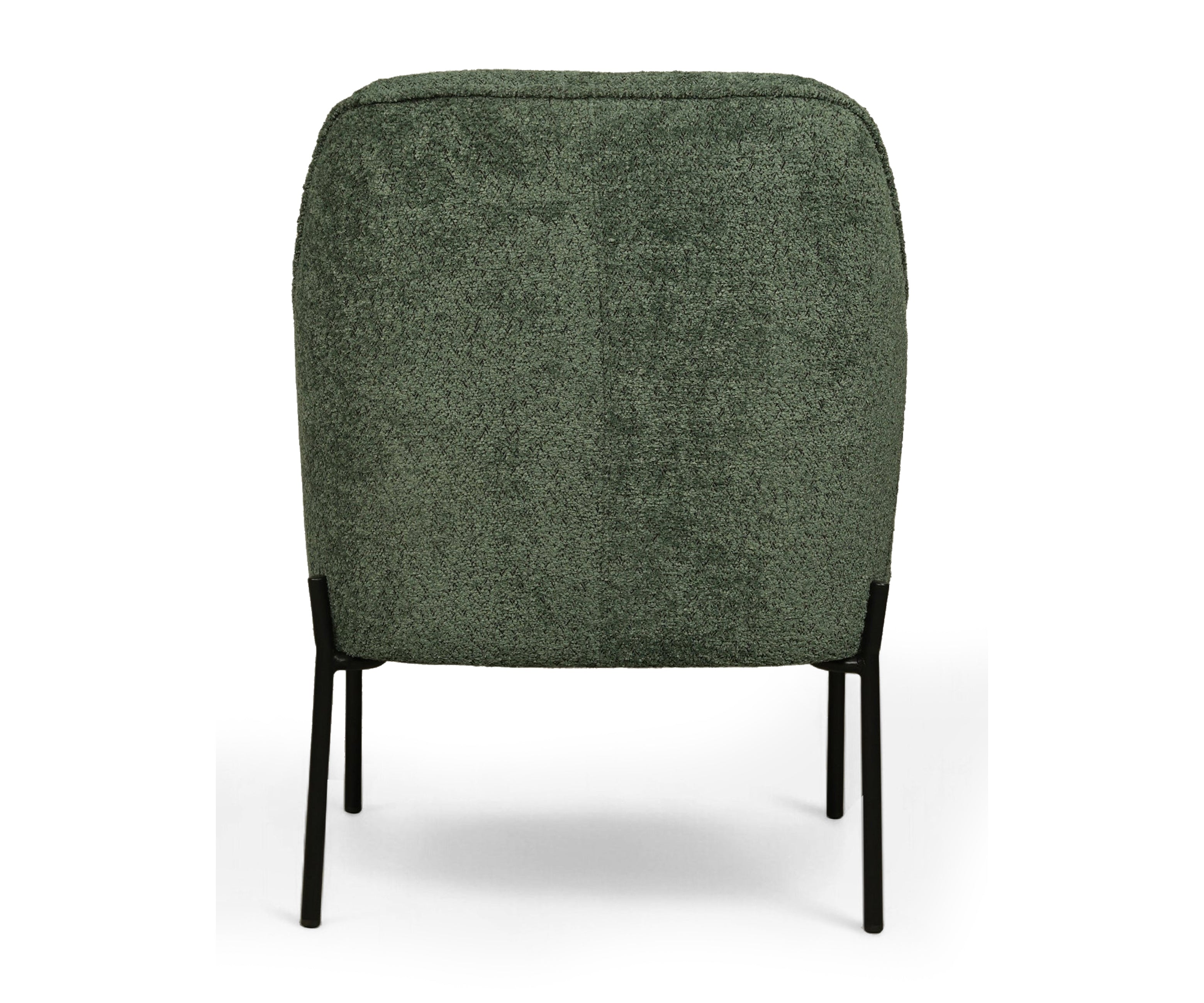 Green Bouclé Accent Arm Chair with Metal Legs