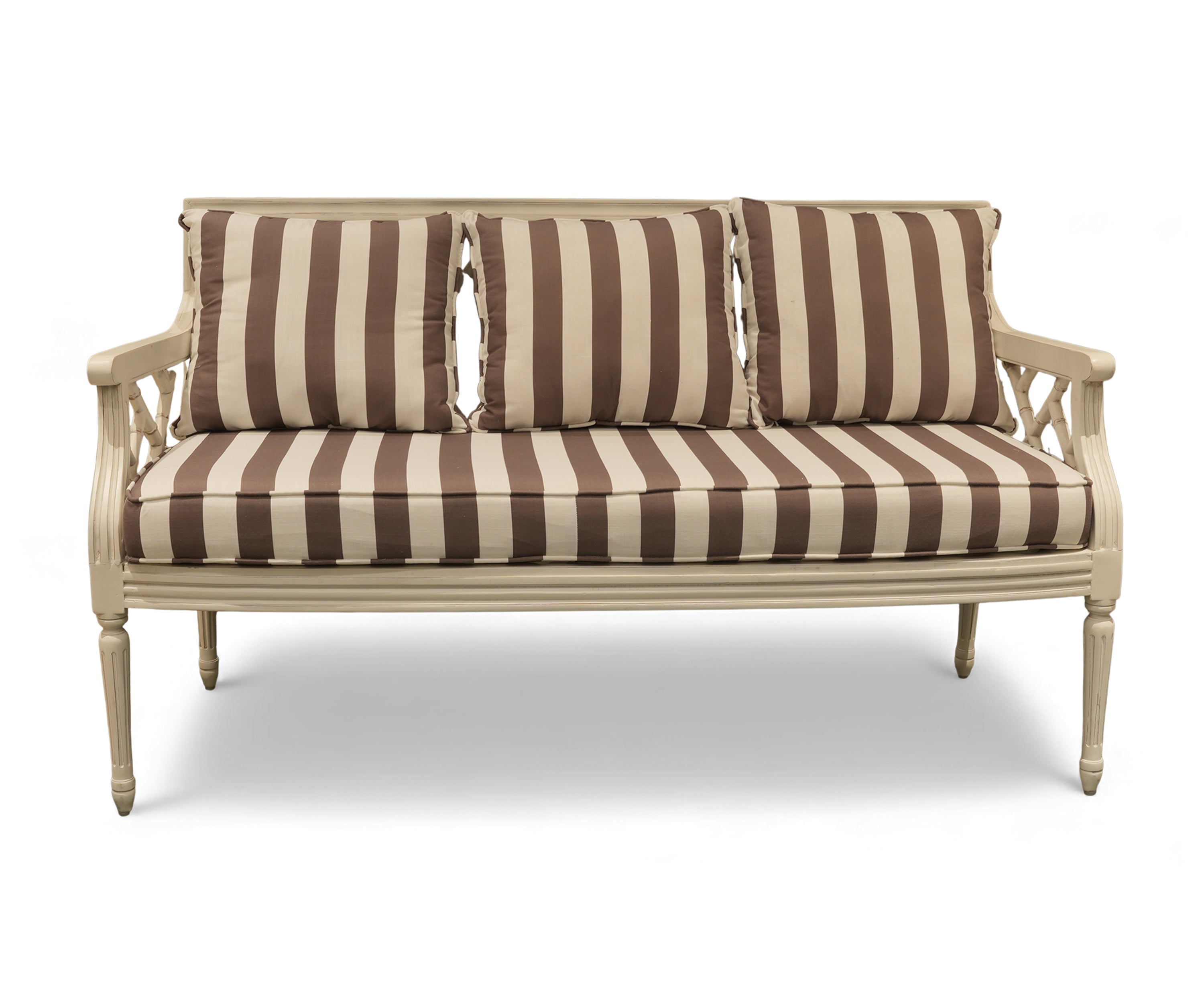 Gustavian Lattice 2 Seater Sofa