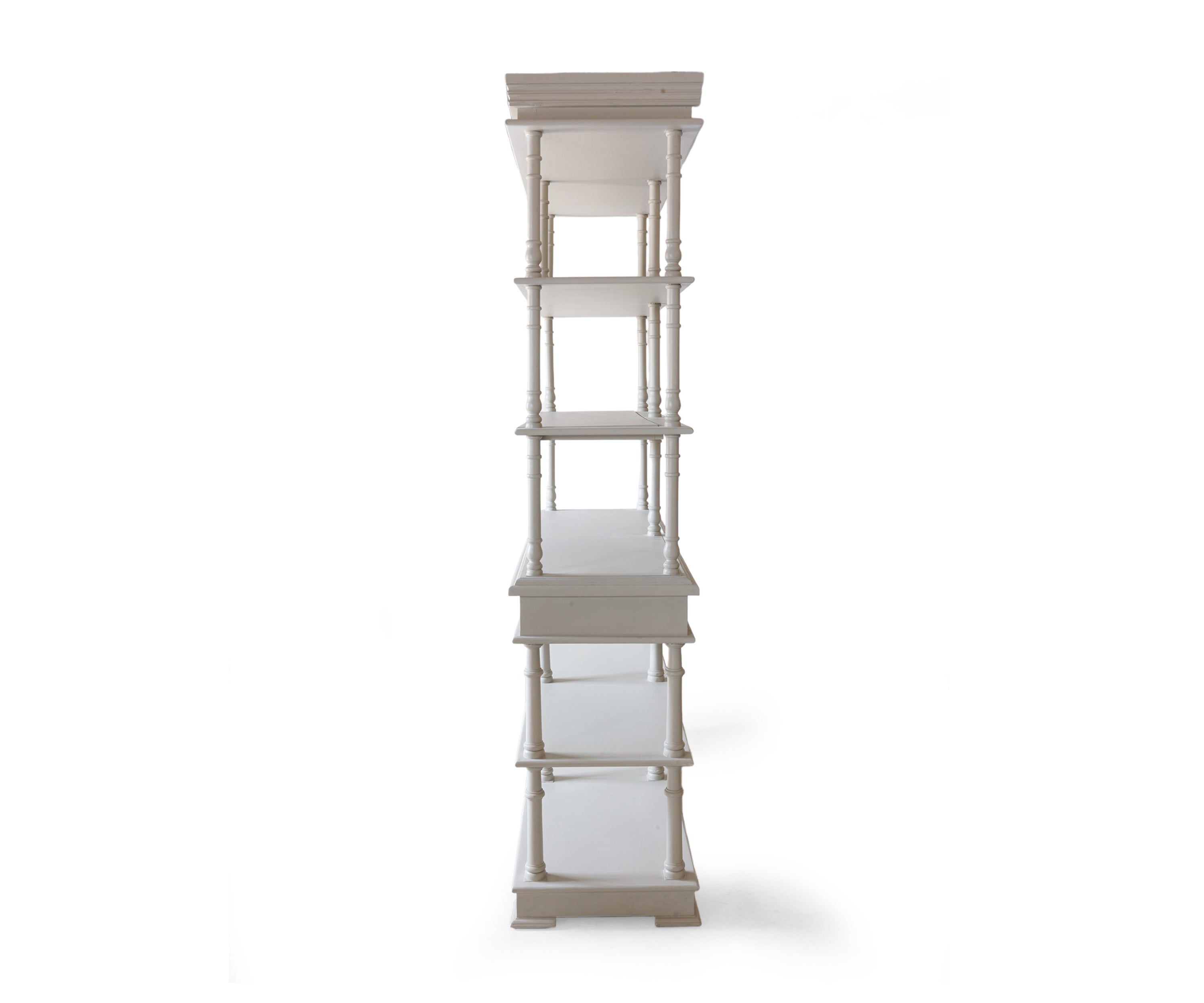 Light Grey Gustavian Acacia Wood Shelf