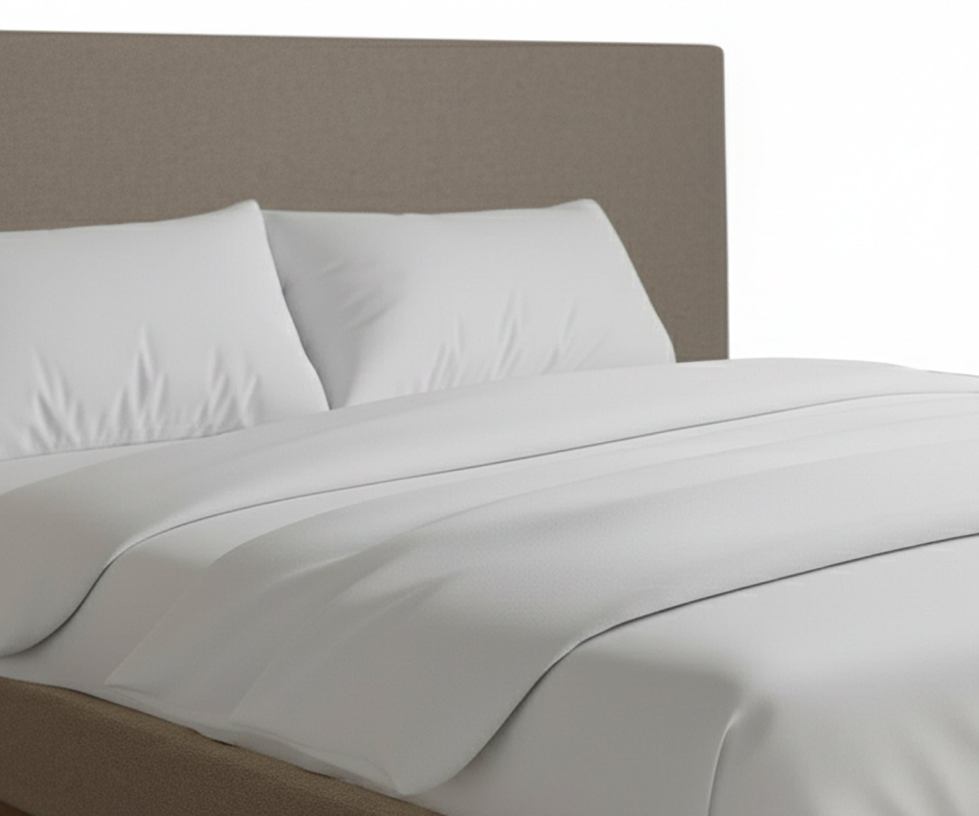 Marlow Upholstered Acacia Wood Bed