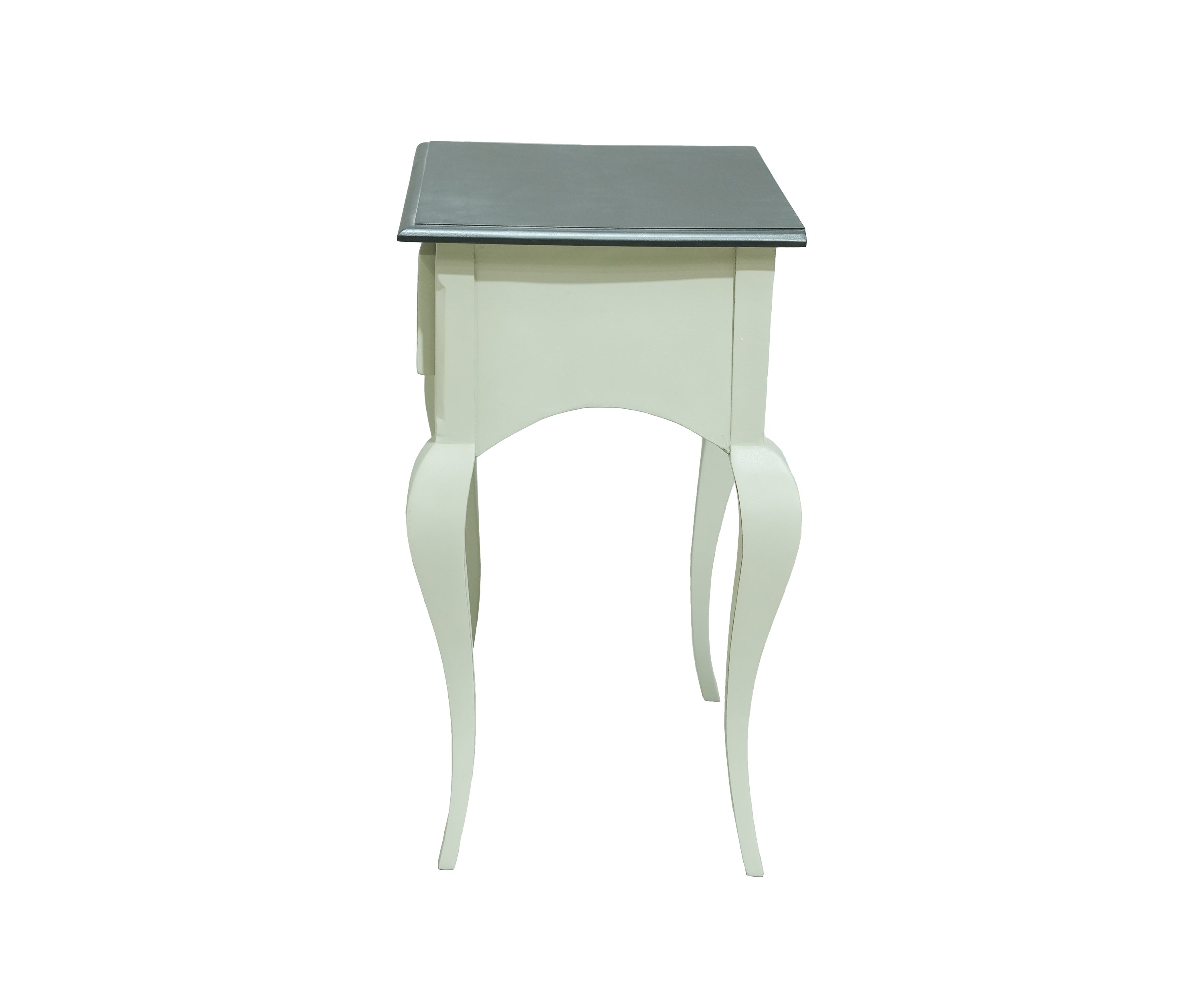English Bedside Table with Drawer in Dual Tone Finish