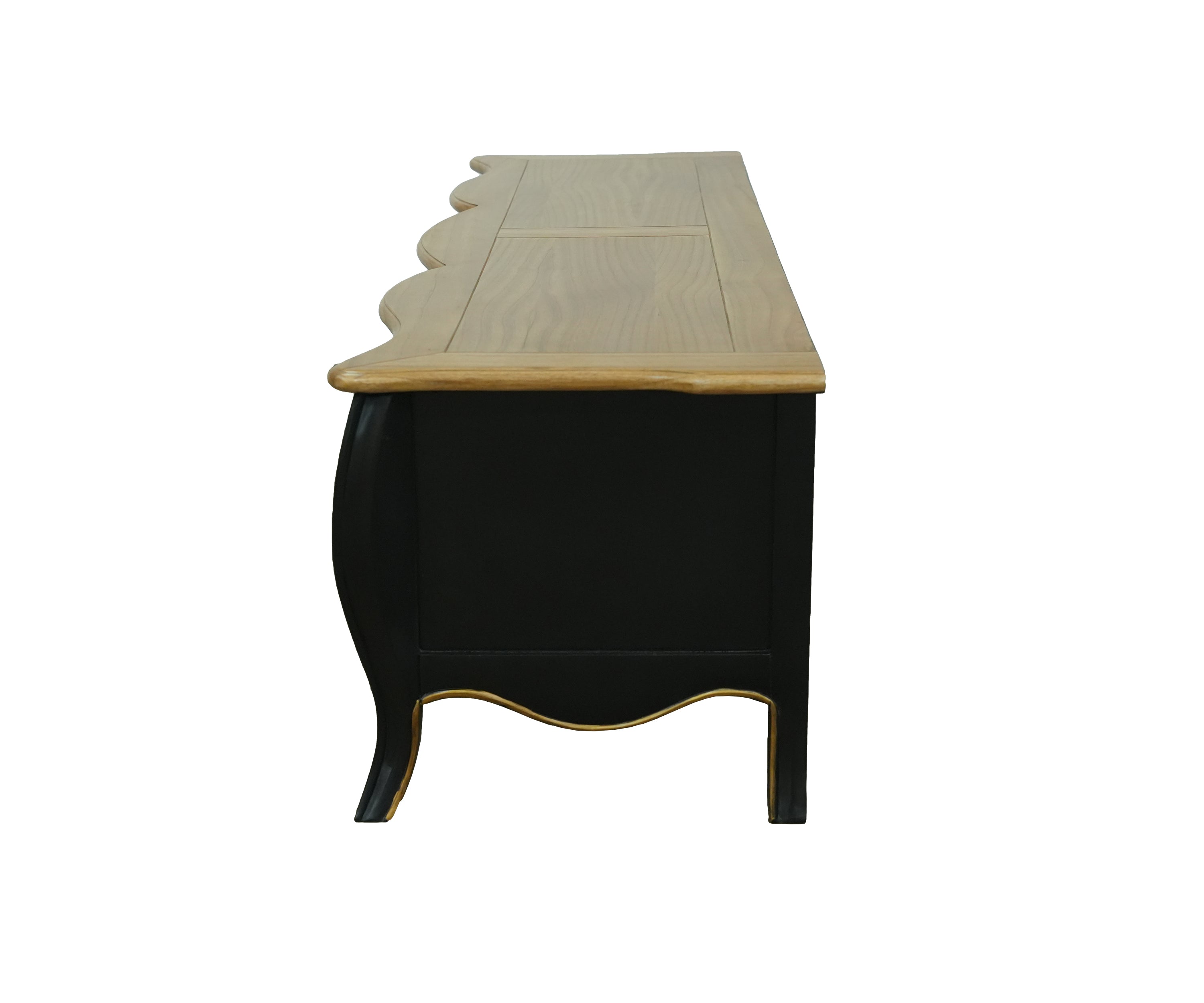 Antique Black & Gold French TV Unit