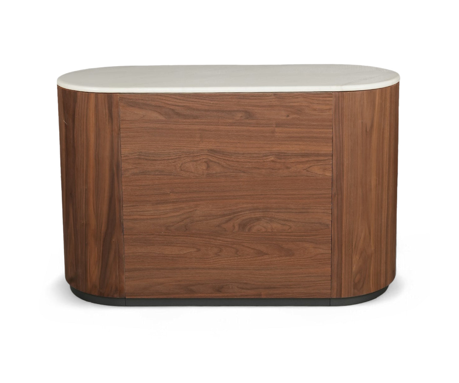 Modern Walnut Chest of Drawers with Marble Top