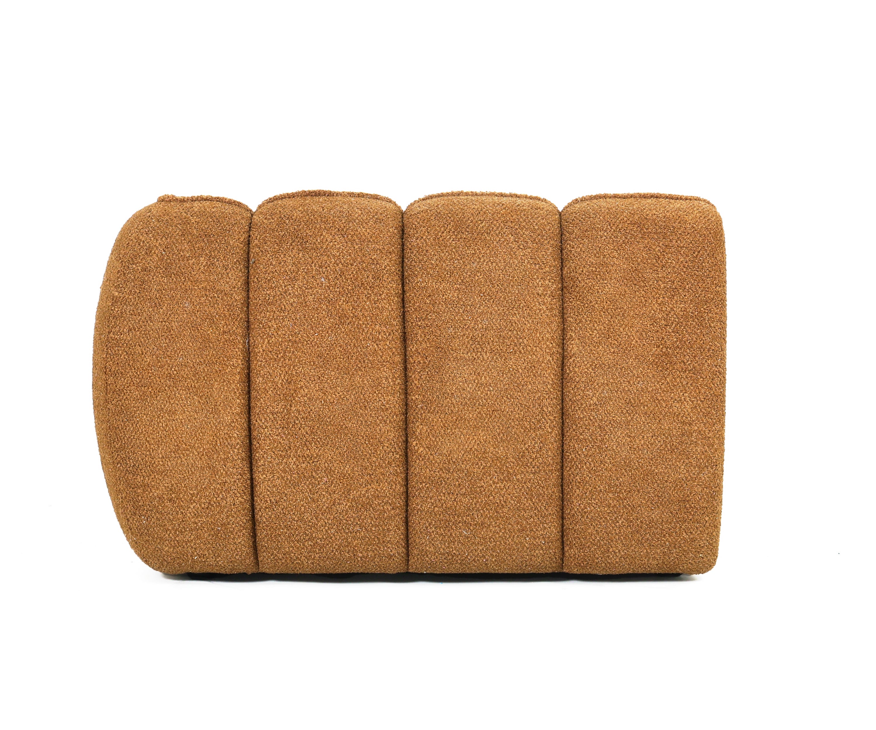 Bouclé Upholstered Channel-Tufted Sofa