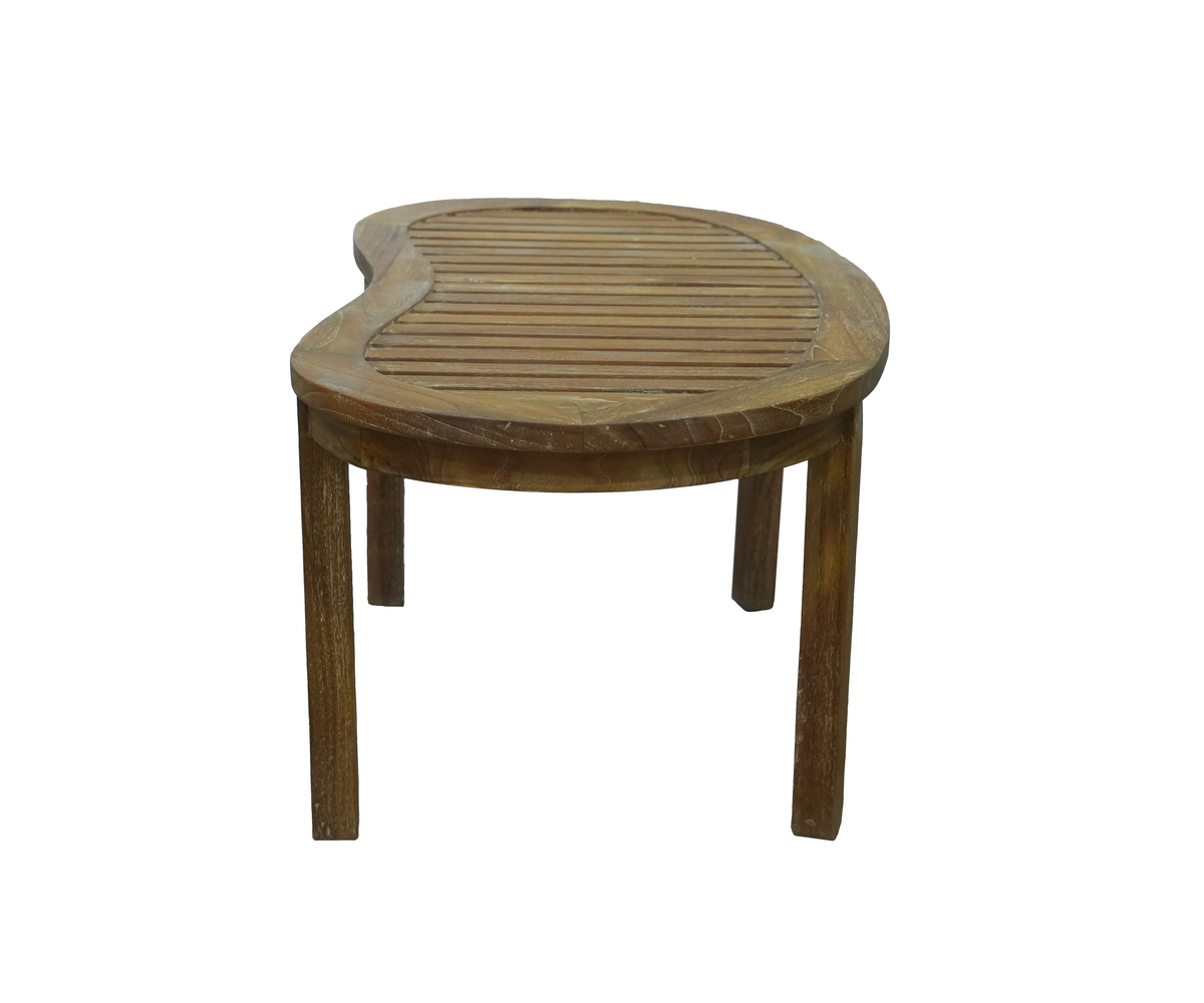 Oval Slatted Teak Coffee Table