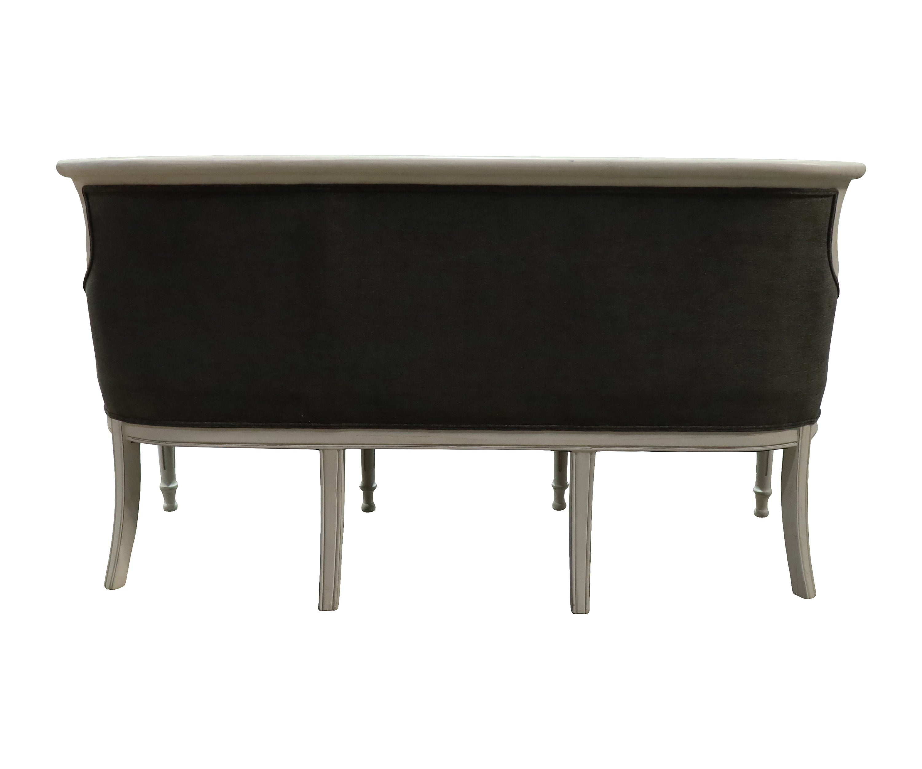 Gustavian French Style Teak Wood Three-Seater Sofa
