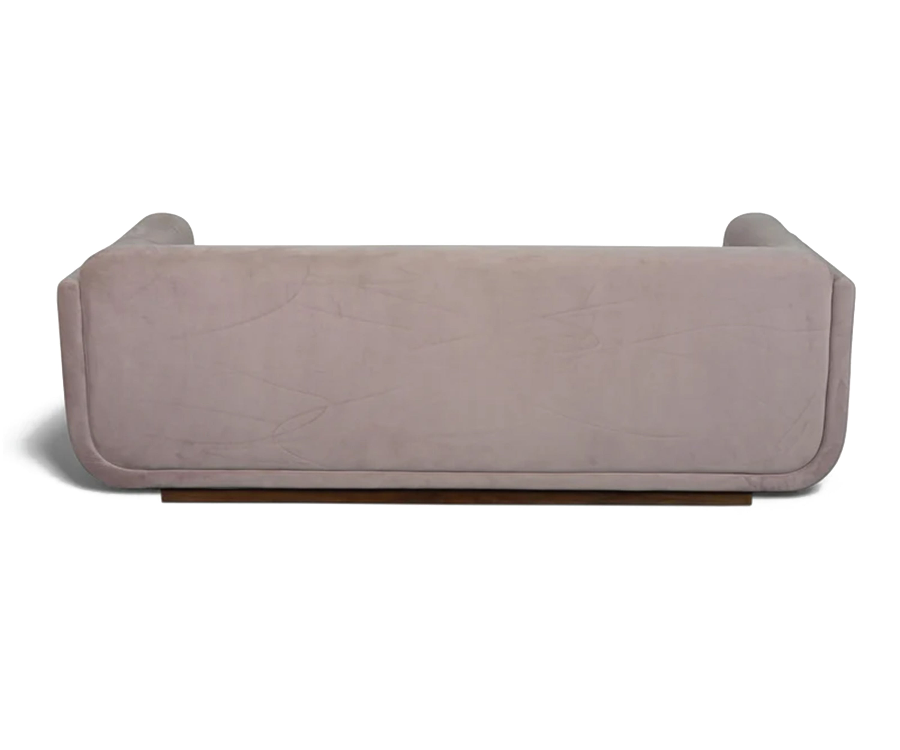 Rounded Edge 3 Seater Velvet Sofa