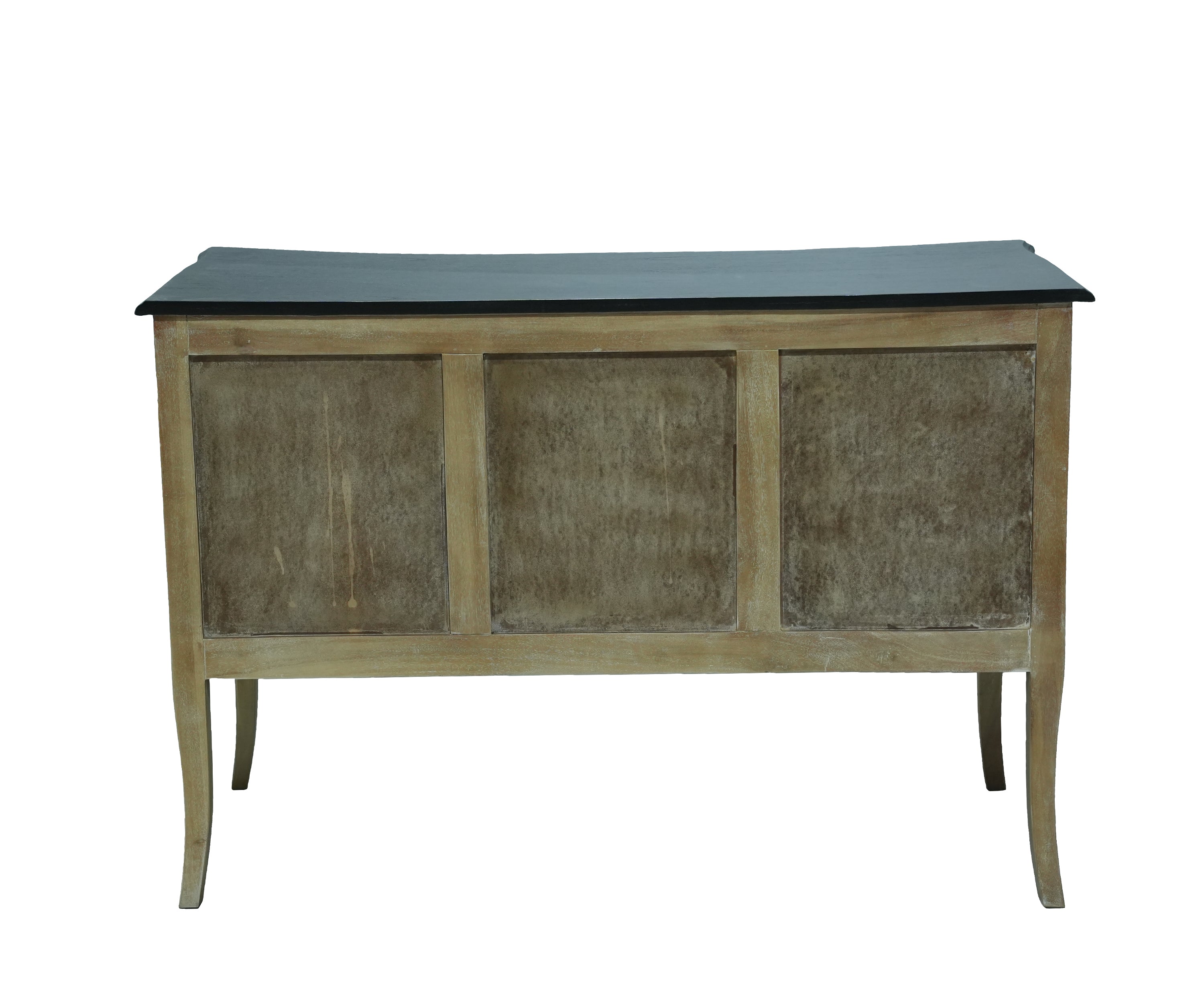 Bombe 2-Drawer Chest of Drawer with Black Top