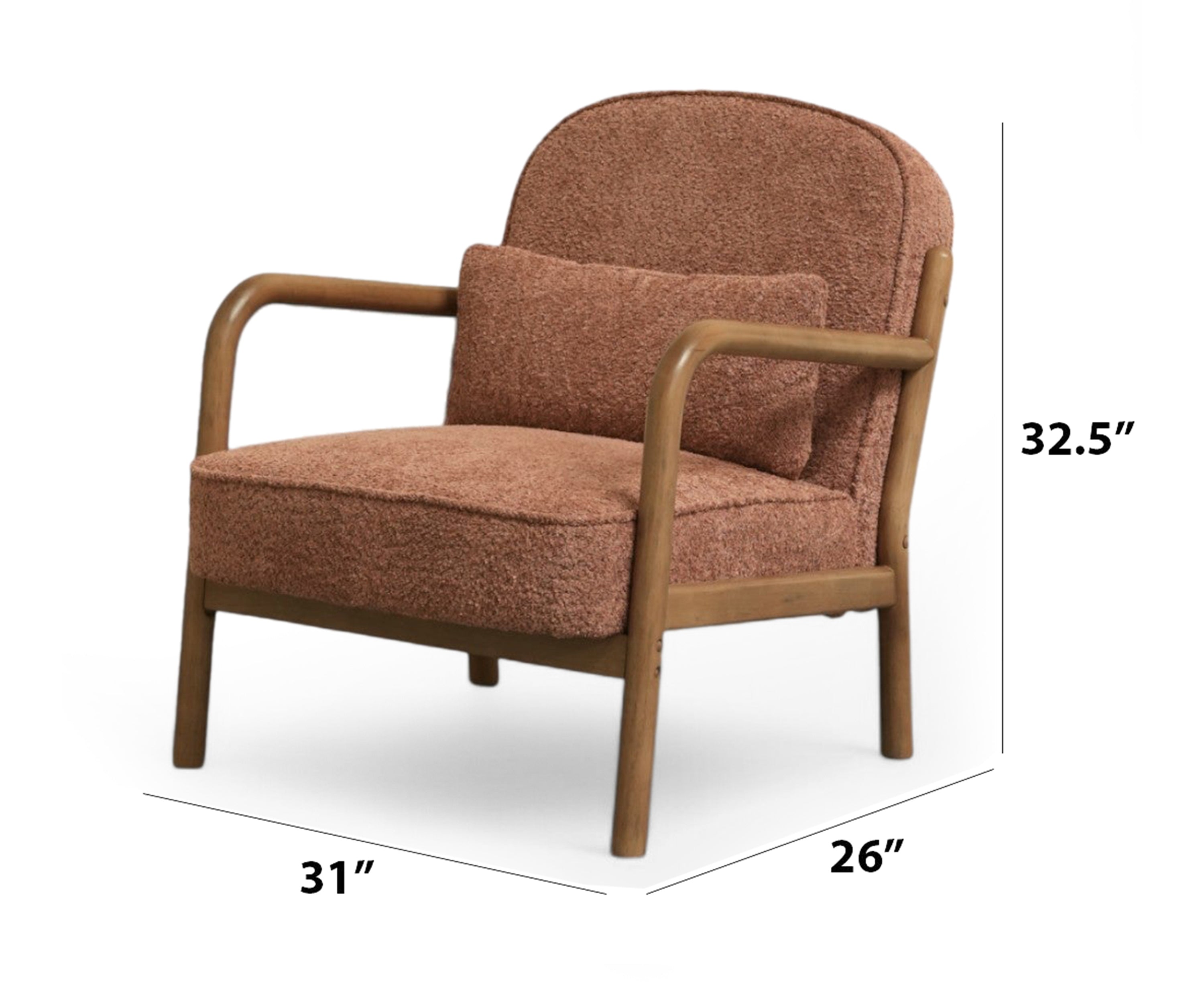 Curved Frame Bouclé Single seater Sofa Chair